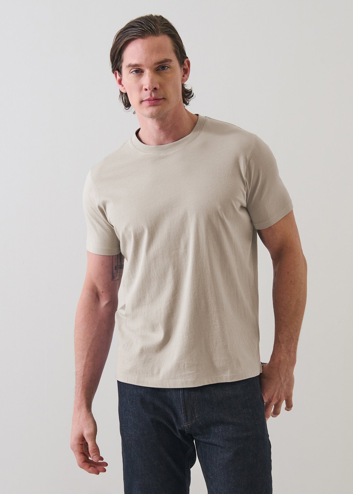 Organic Pima Cotton High Neck T-Shirt - PATRICK ASSARAF