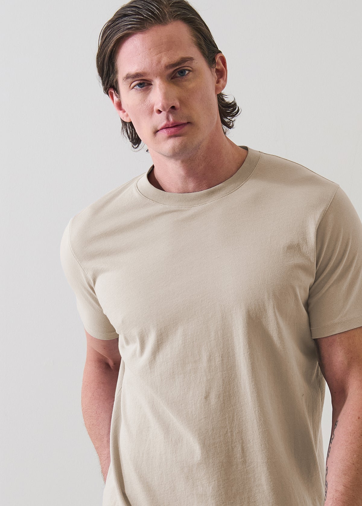 Organic Pima Cotton High Neck T-Shirt - PATRICK ASSARAF
