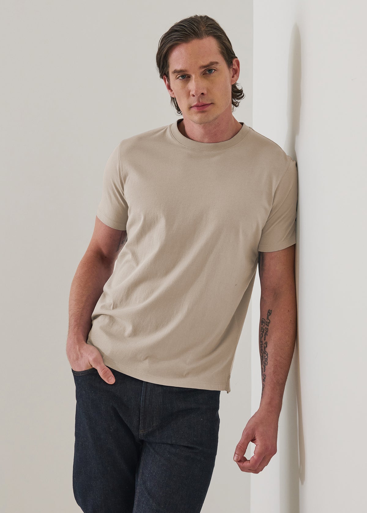 Organic Pima Cotton High Neck T-Shirt - PATRICK ASSARAF