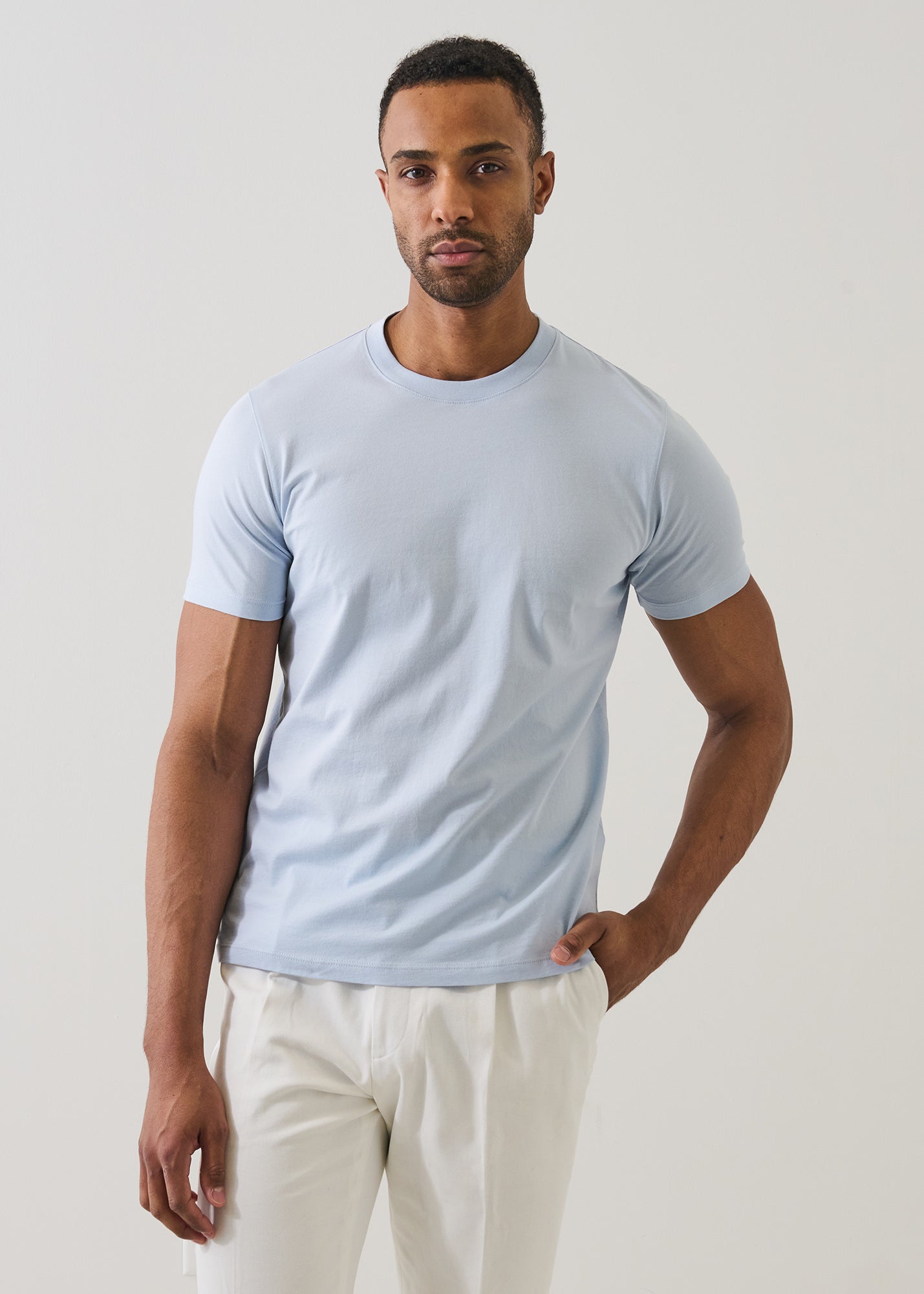Organic Pima Cotton High Neck T-Shirt - PATRICK ASSARAF