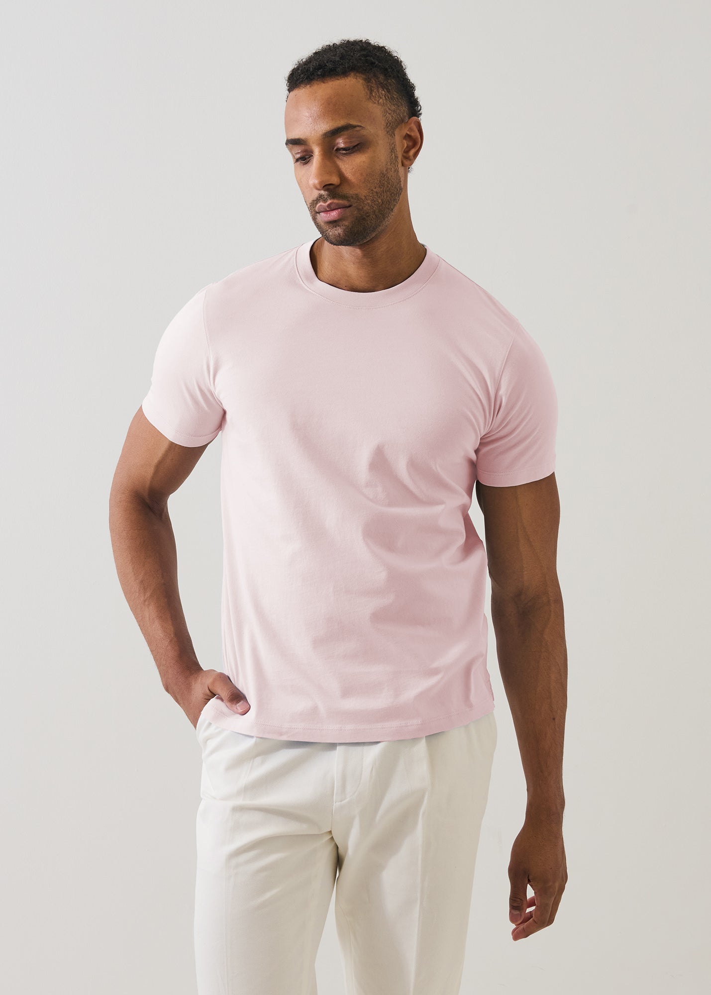 Organic Pima Cotton High Neck T-Shirt - PATRICK ASSARAF
