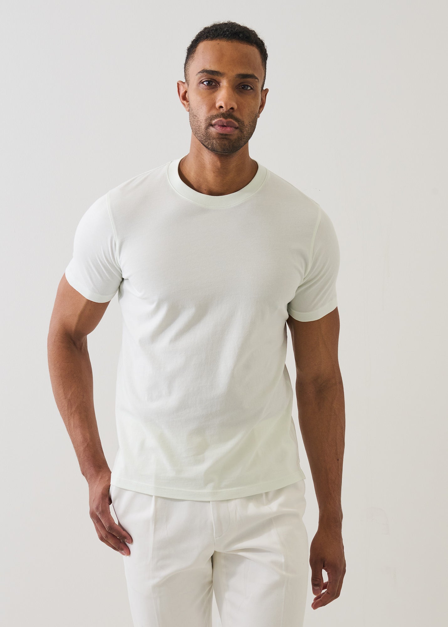Organic Pima Cotton High Neck T-Shirt - PATRICK ASSARAF