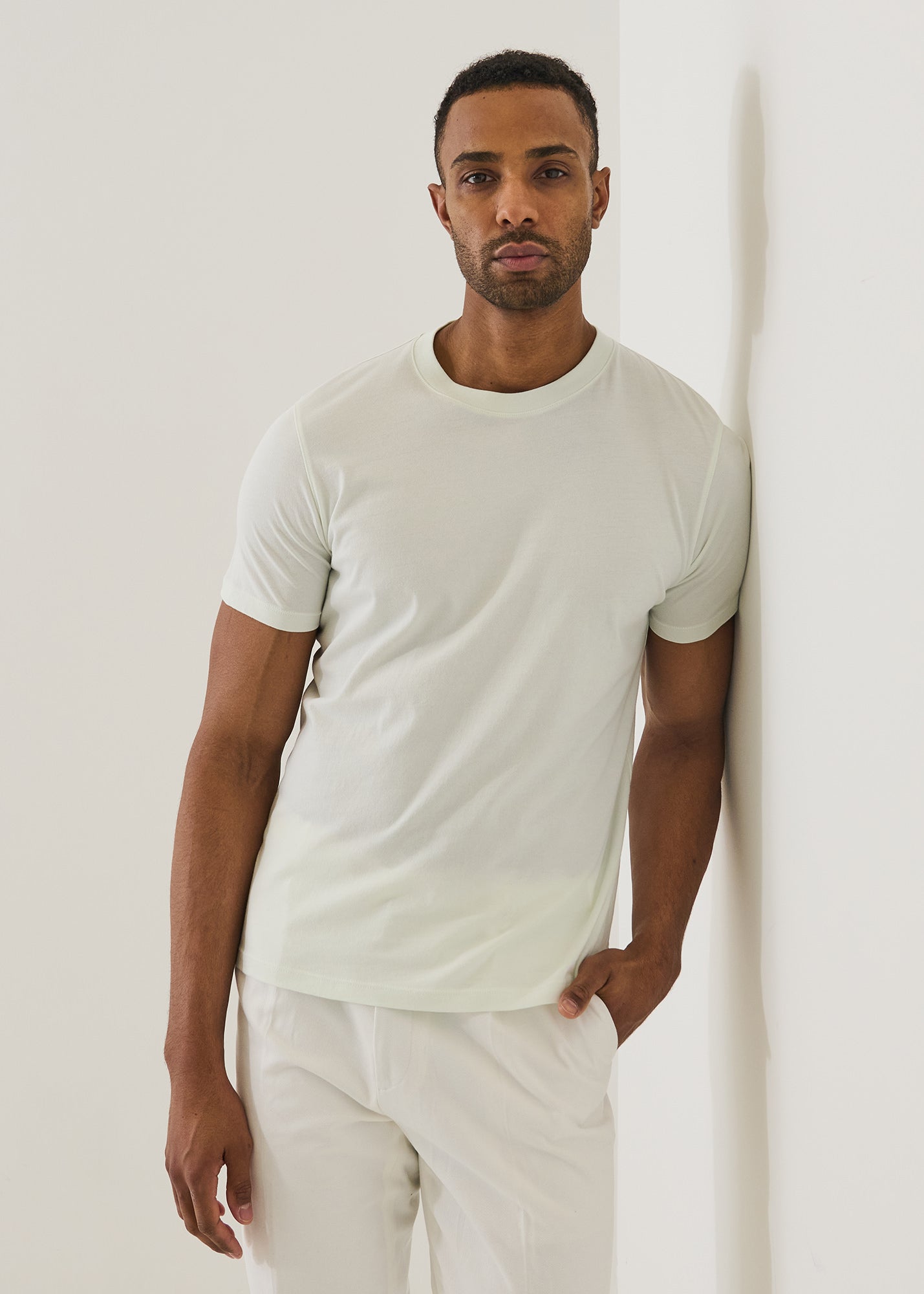 Organic Pima Cotton High Neck T-Shirt - PATRICK ASSARAF