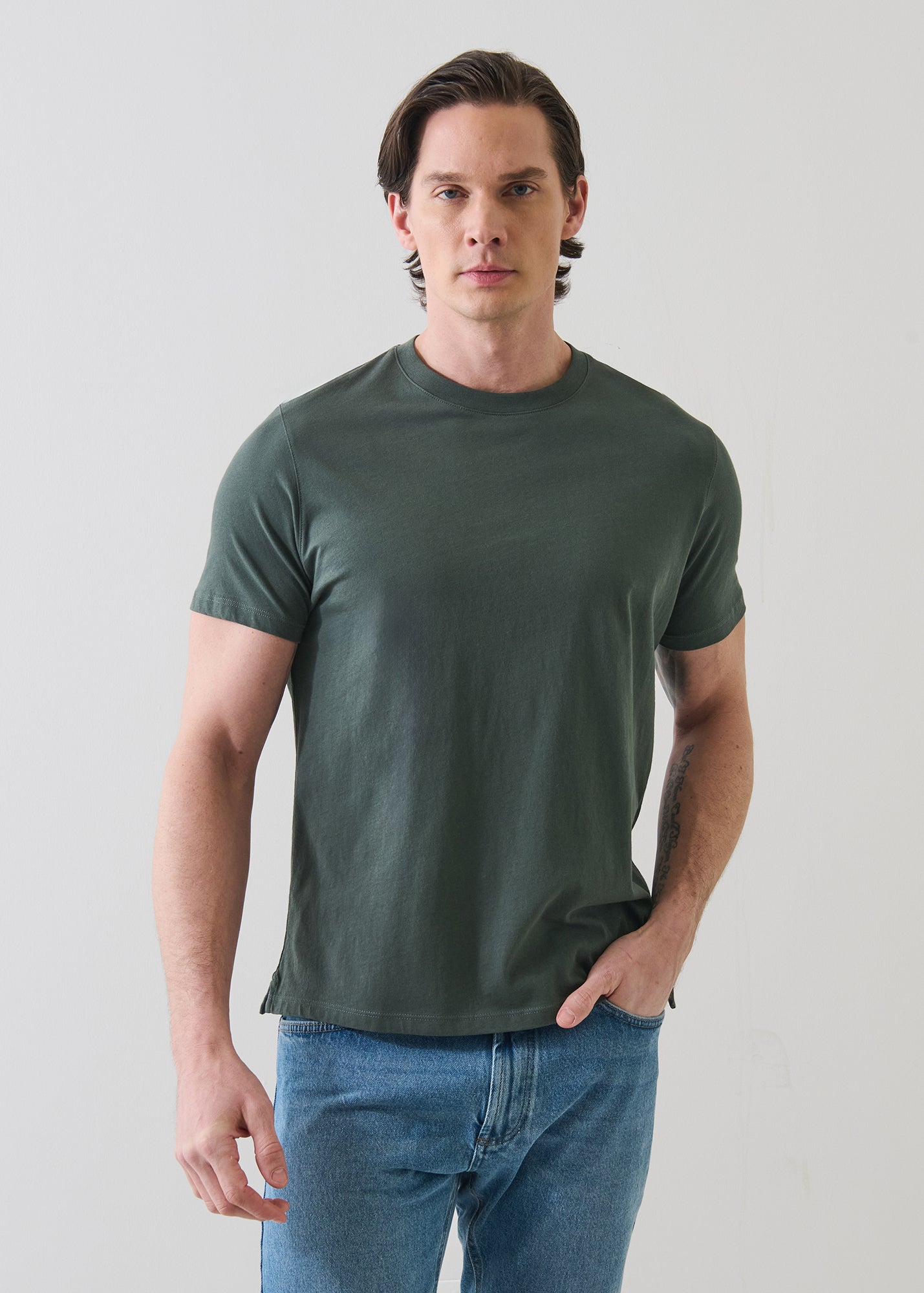 Organic Pima Cotton High Neck T-Shirt - PATRICK ASSARAF