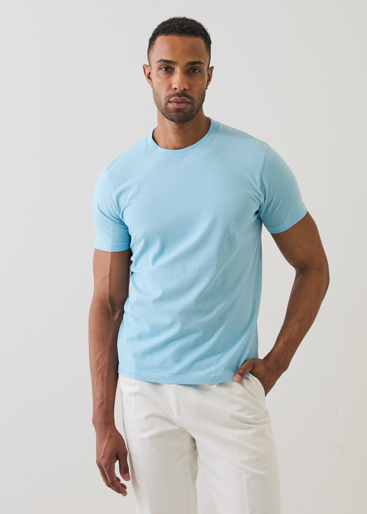 Organic Pima Cotton High Neck T-Shirt - PATRICK ASSARAF