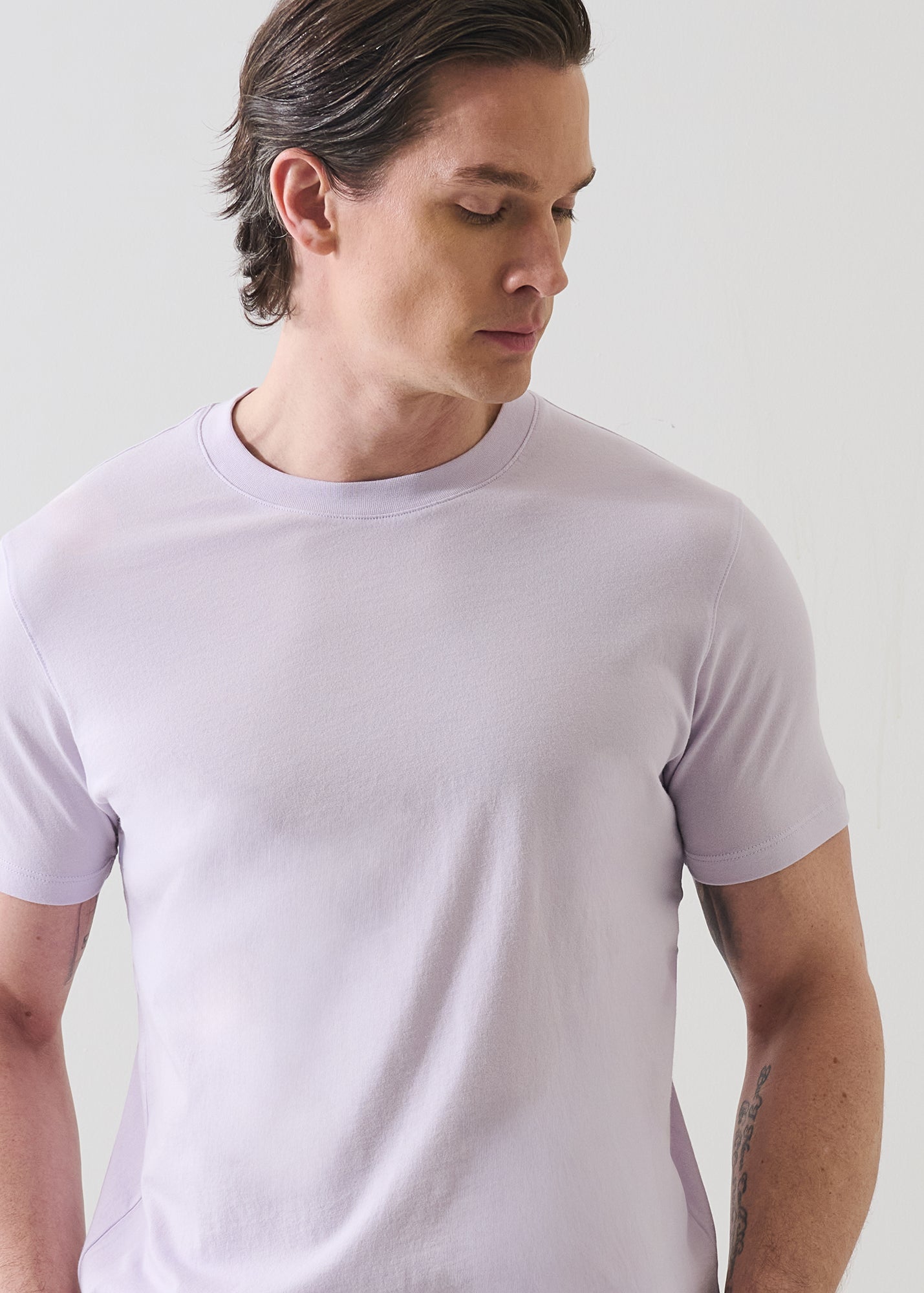 Organic Pima Cotton High Neck T-Shirt - PATRICK ASSARAF