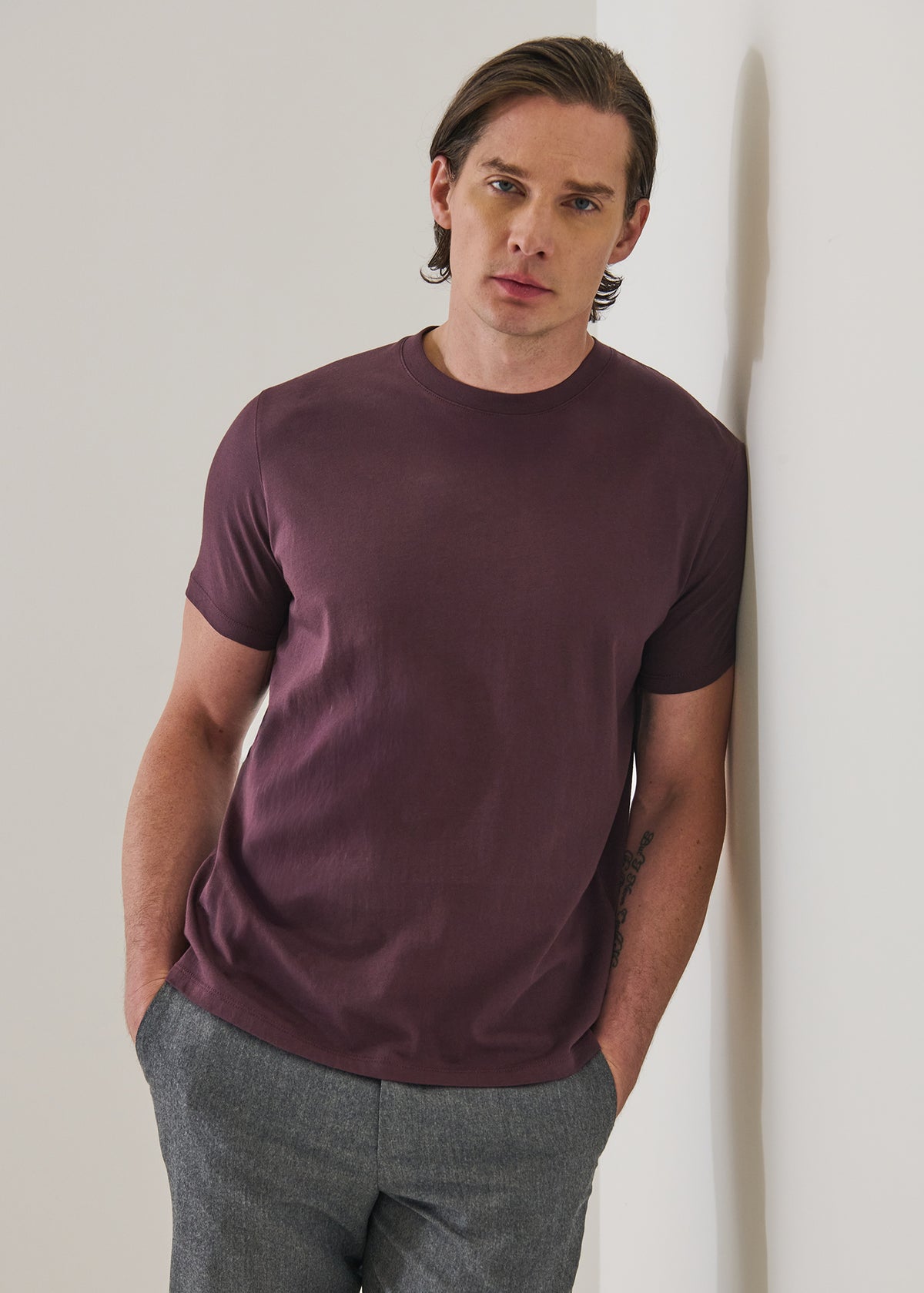 Organic Pima Cotton High Neck T-Shirt - PATRICK ASSARAF
