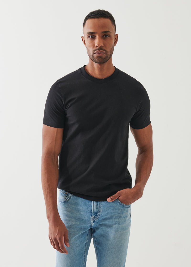 Mercerized Pima Cotton High Neck T-Shirt