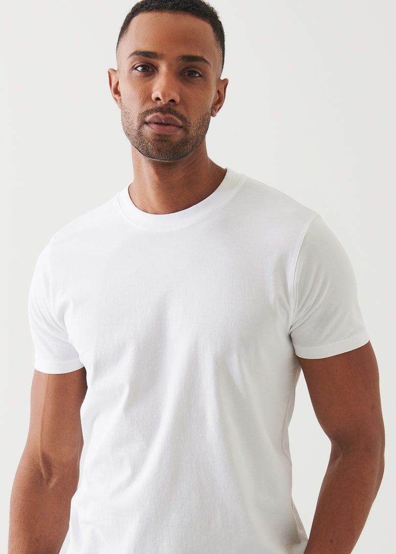 Mercerized Pima Cotton High Neck T-Shirt