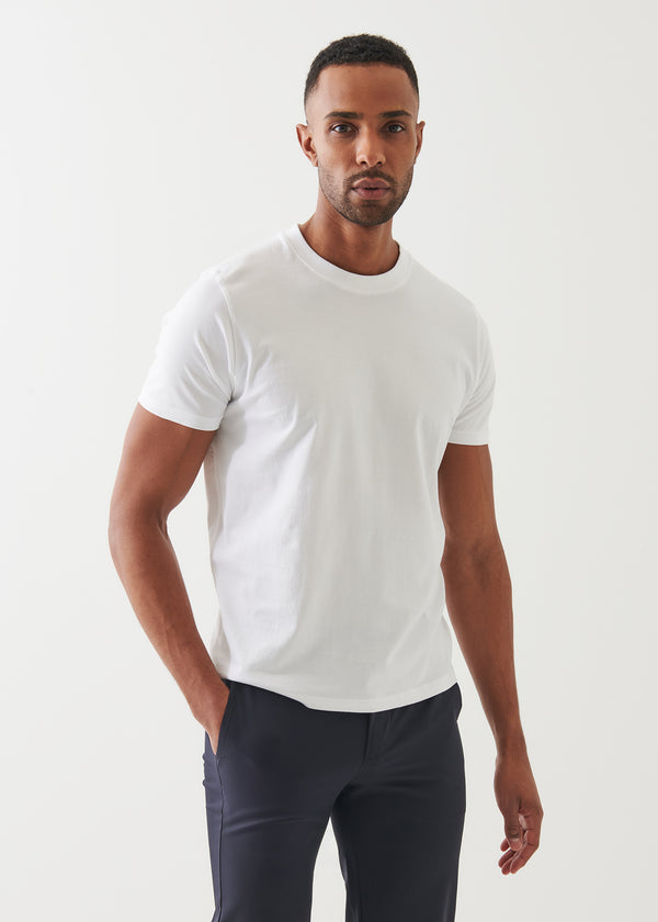 Mercerized Pima Cotton High Neck T-Shirt