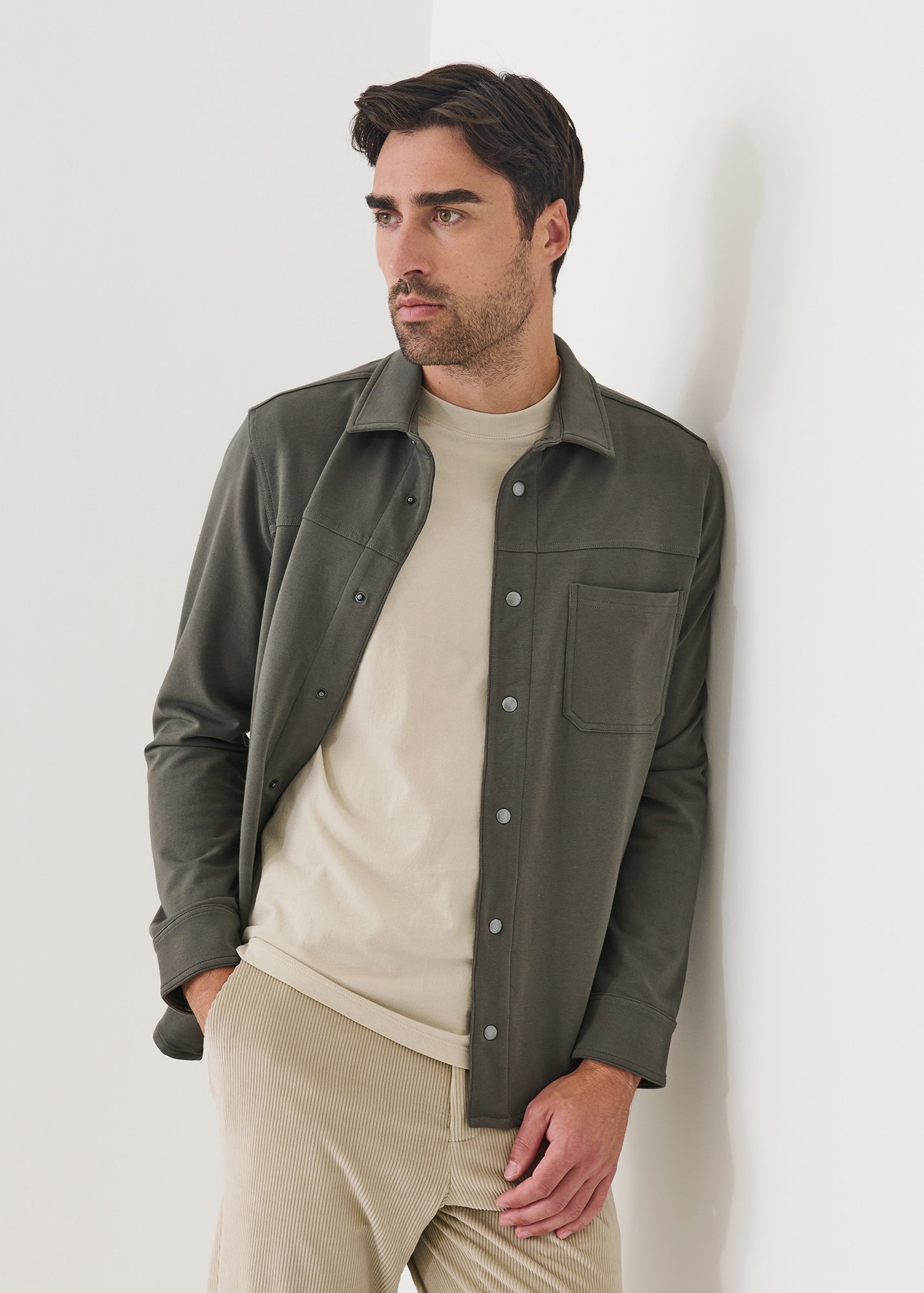 Pima Cotton French Terry Overshirt