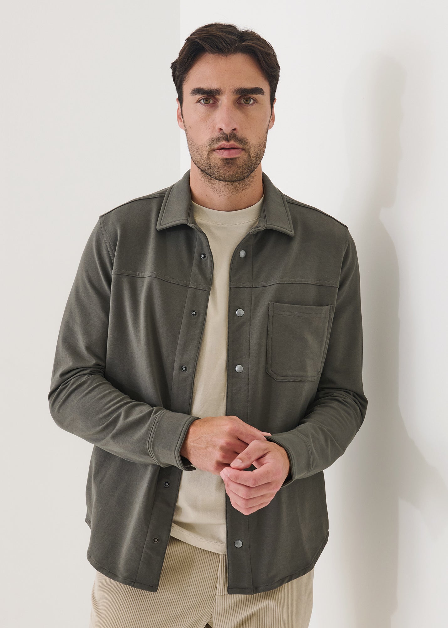 Pima Cotton French Terry Overshirt