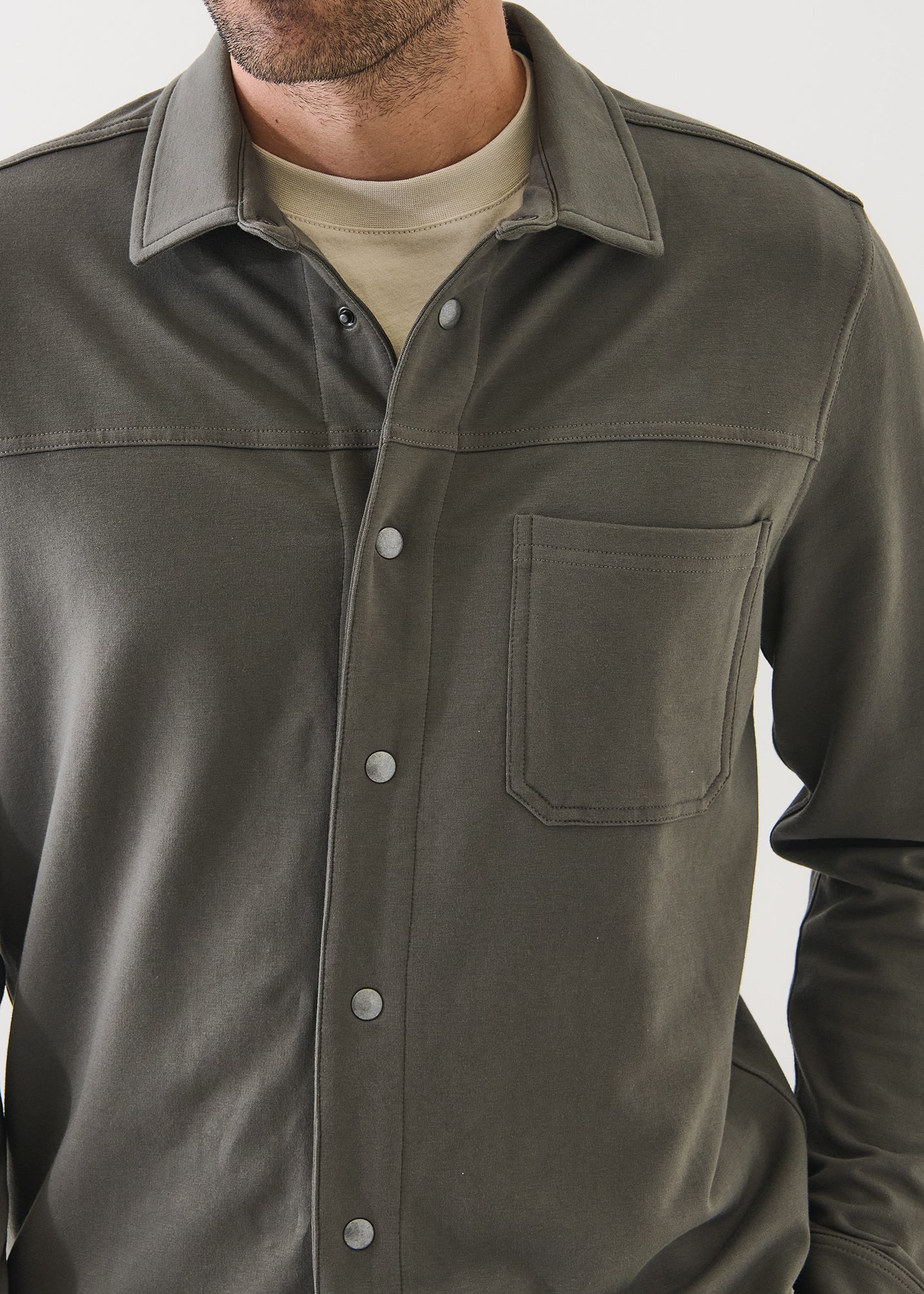 Pima Cotton French Terry Overshirt