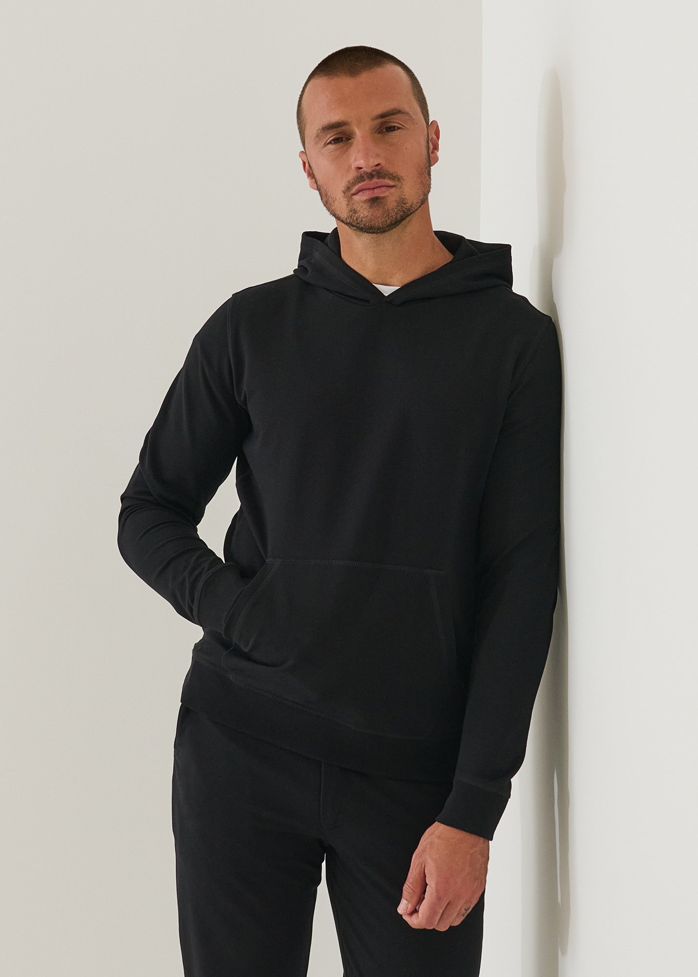 Pima Cotton French Terry Popover Hoodie