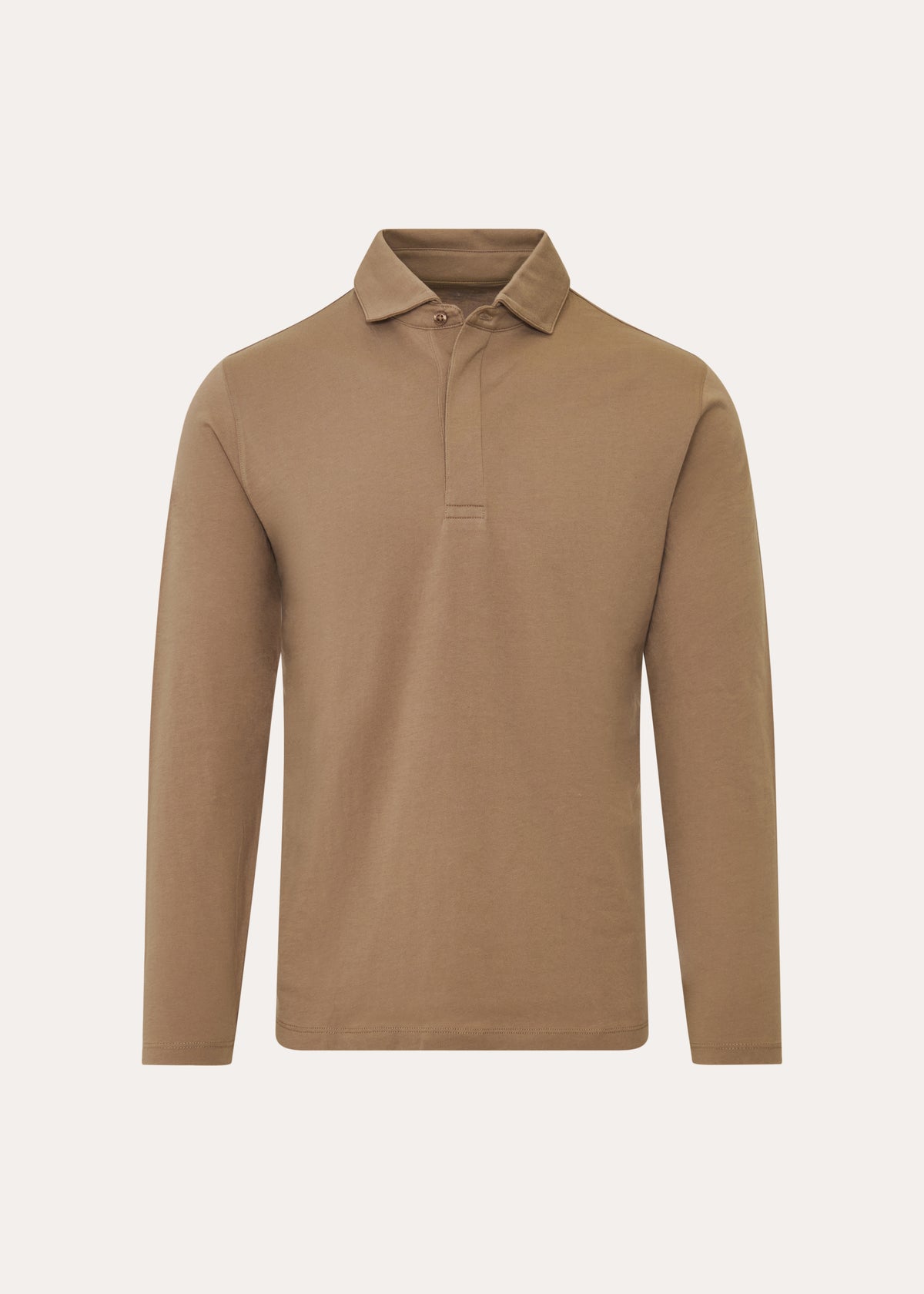 Organic Pima Cotton Long Sleeve Polo - PATRICK ASSARAF