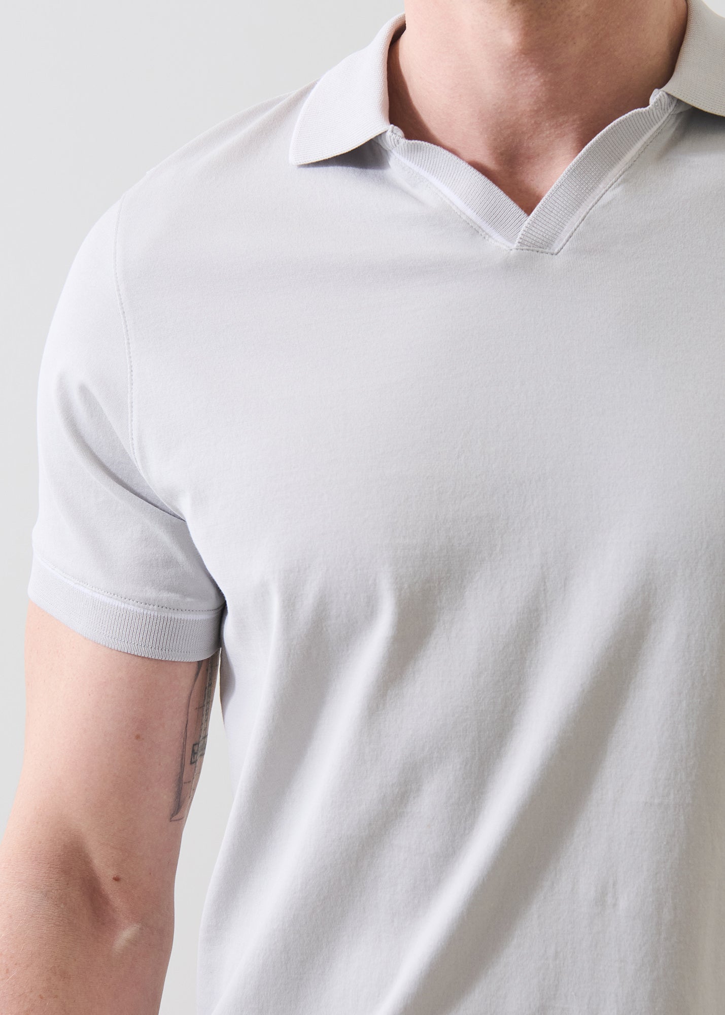 Mercerized Pima Cotton Tipped Open Polo - PATRICK ASSARAF