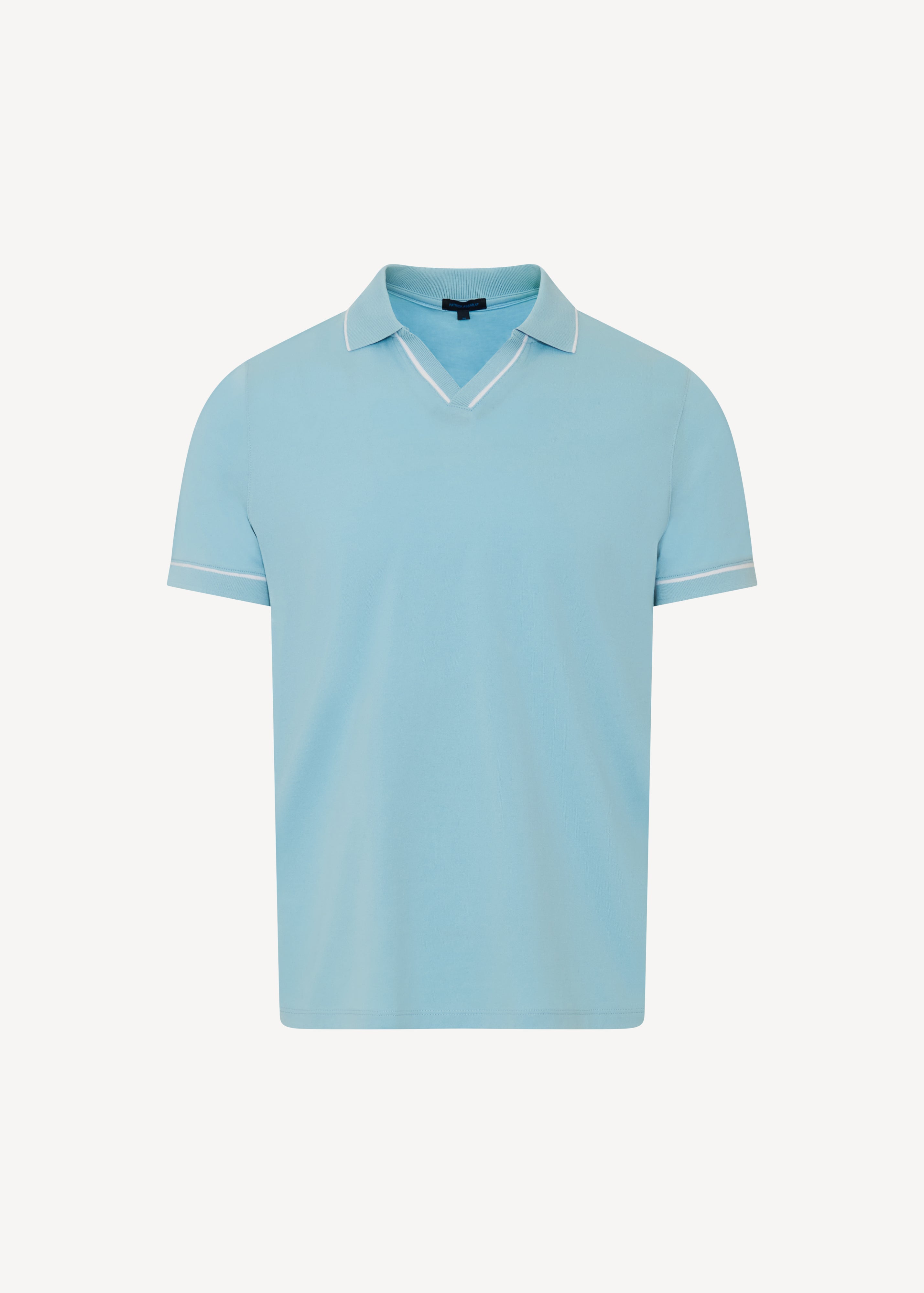 Mercerized Pima Cotton Tipped Open Polo - PATRICK ASSARAF