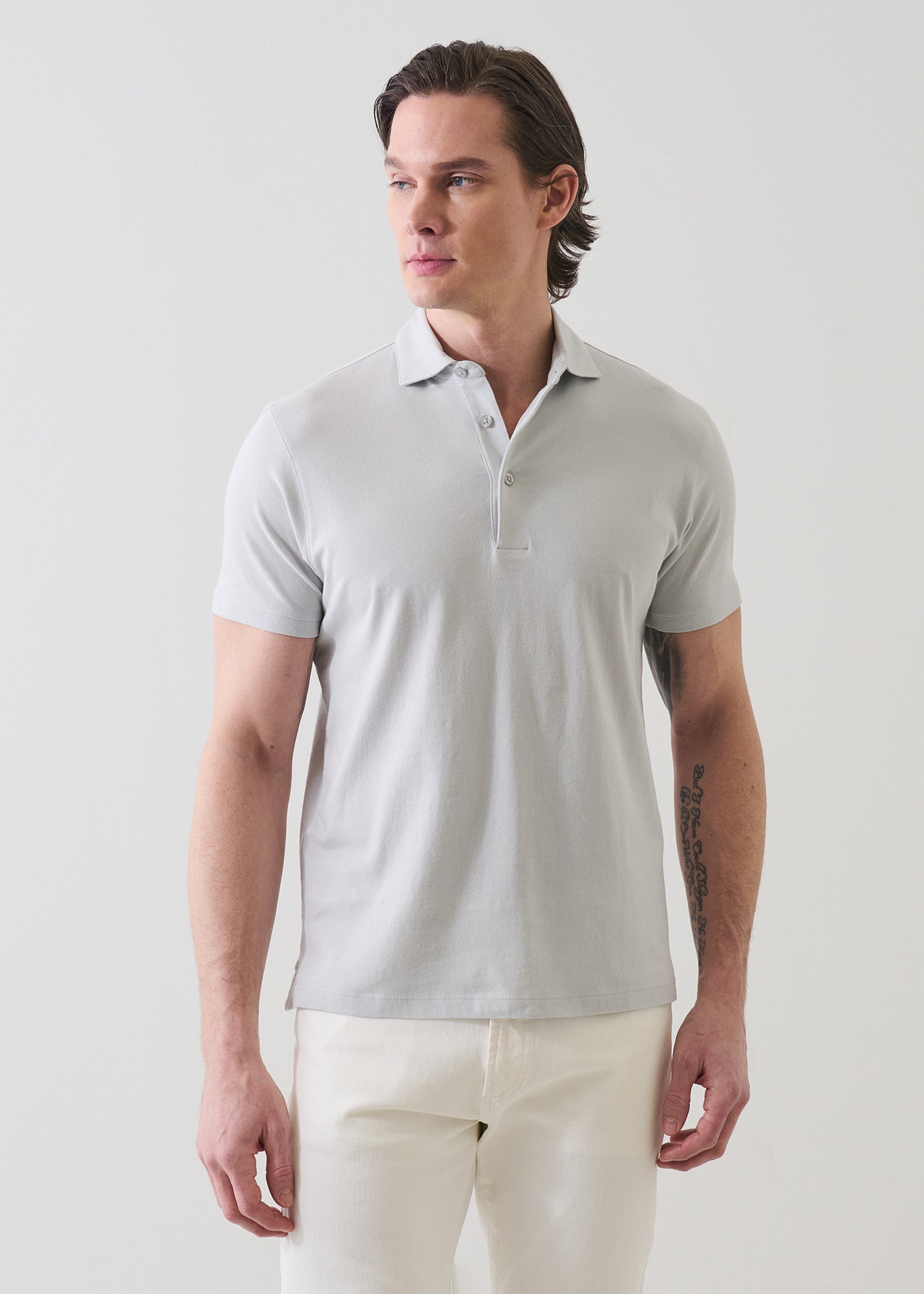 Mercerized Pima Cotton Button Polo - PATRICK ASSARAF