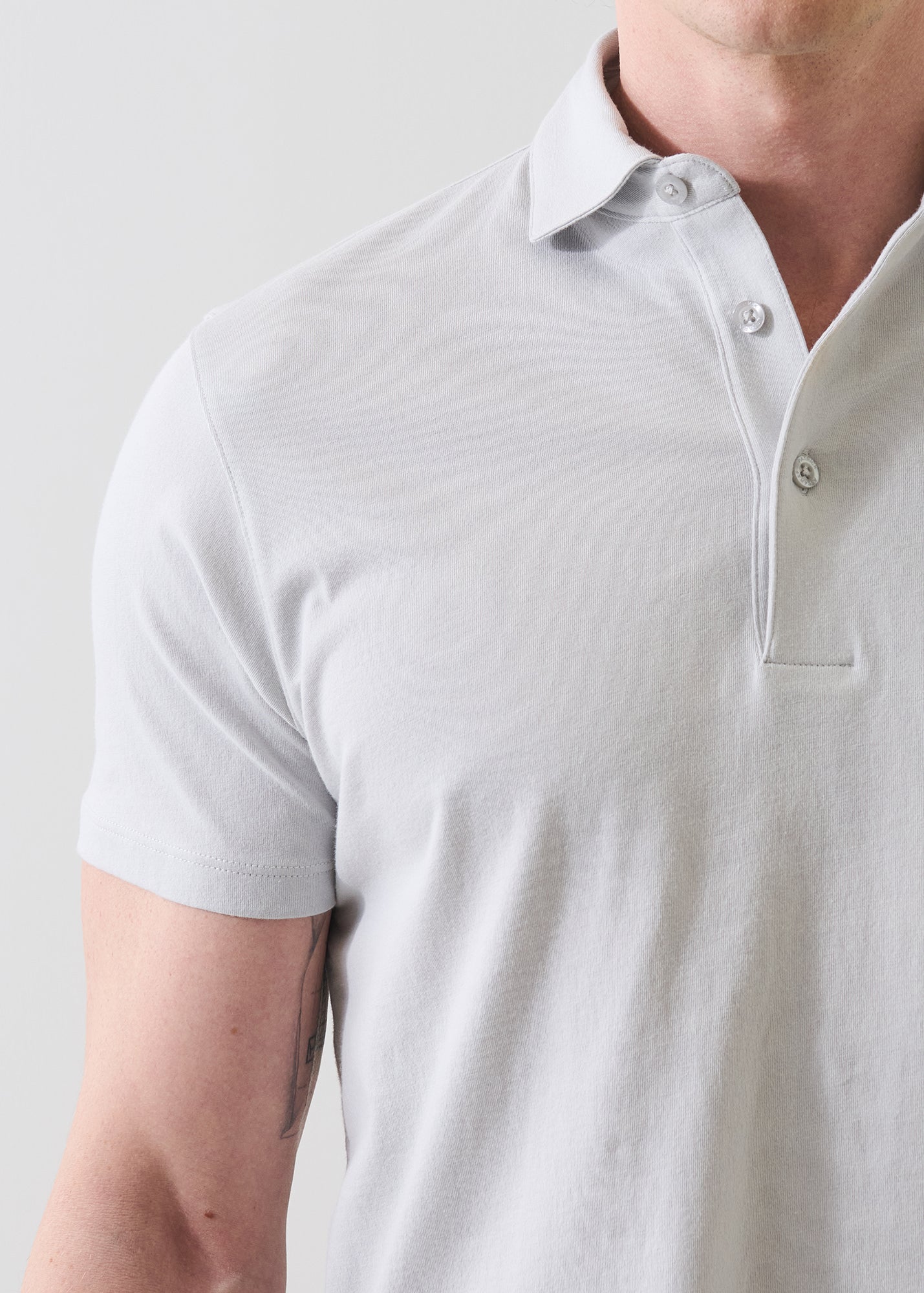 Mercerized Pima Cotton Button Polo - PATRICK ASSARAF
