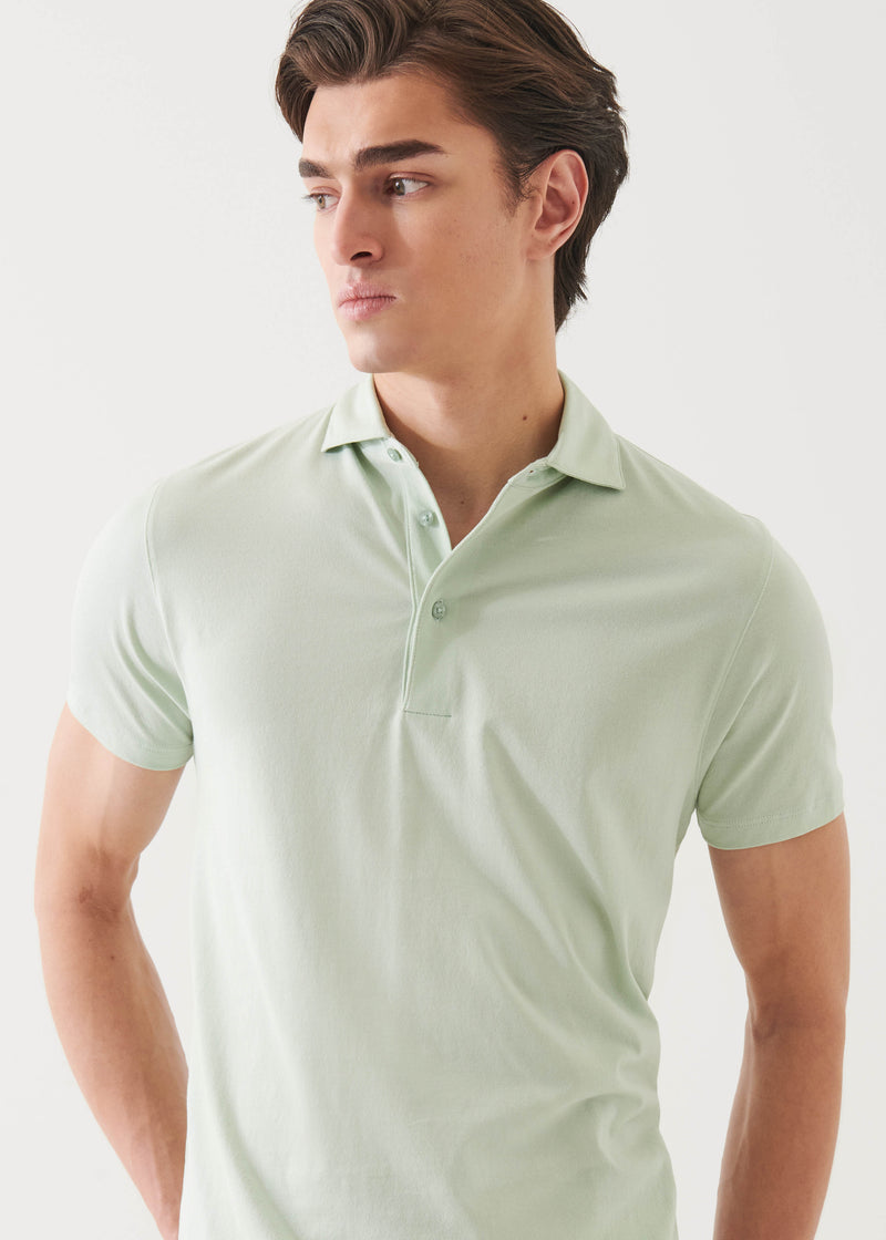 Mercerized Pima Cotton Button Polo