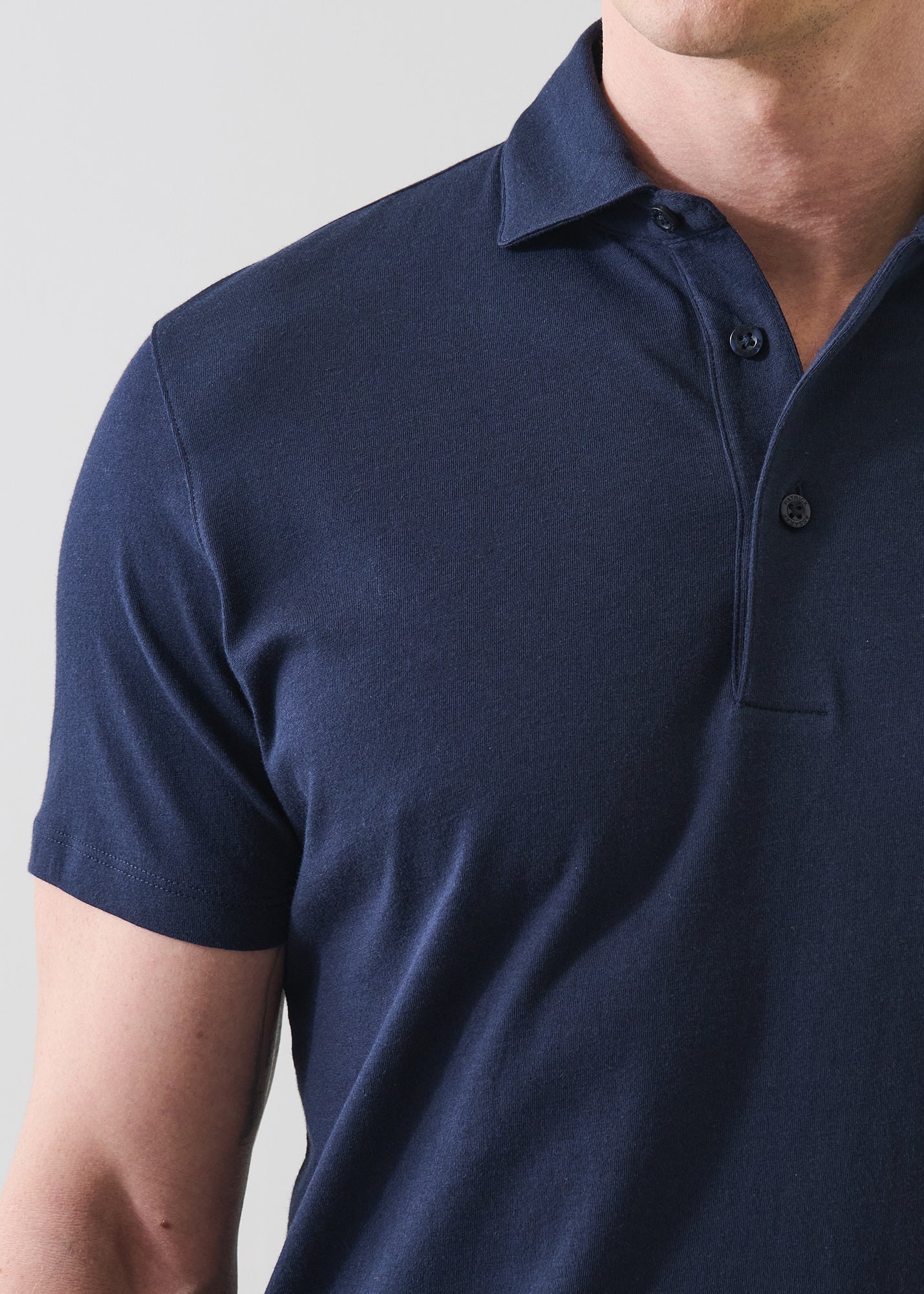 Mercerized Pima Cotton Button Polo - PATRICK ASSARAF