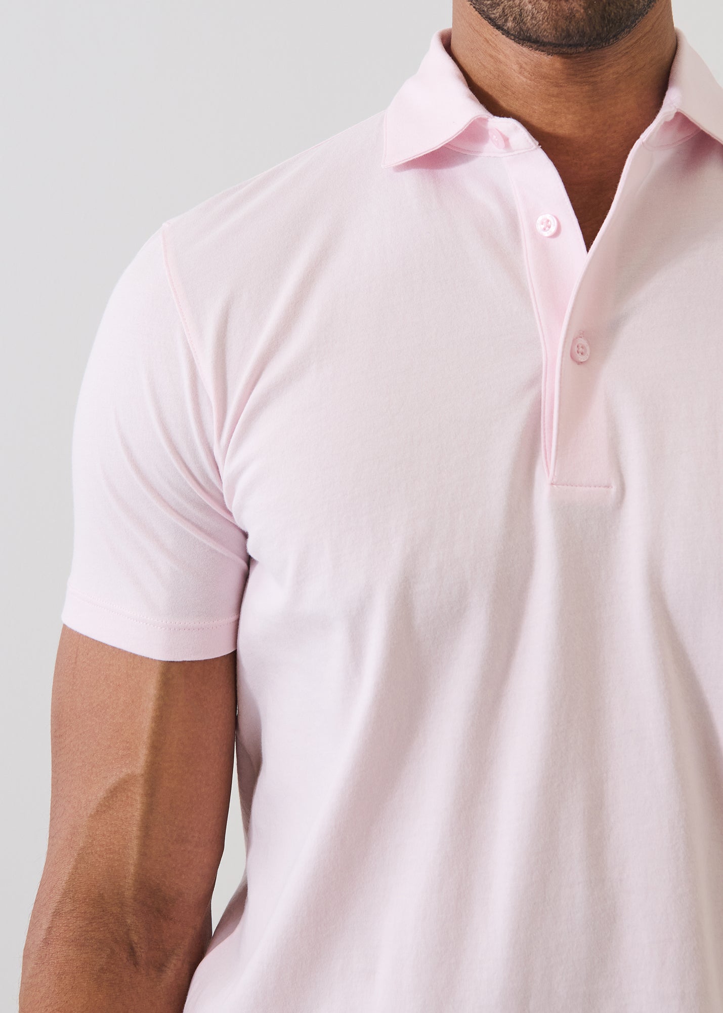 Mercerized Pima Cotton Button Polo - PATRICK ASSARAF