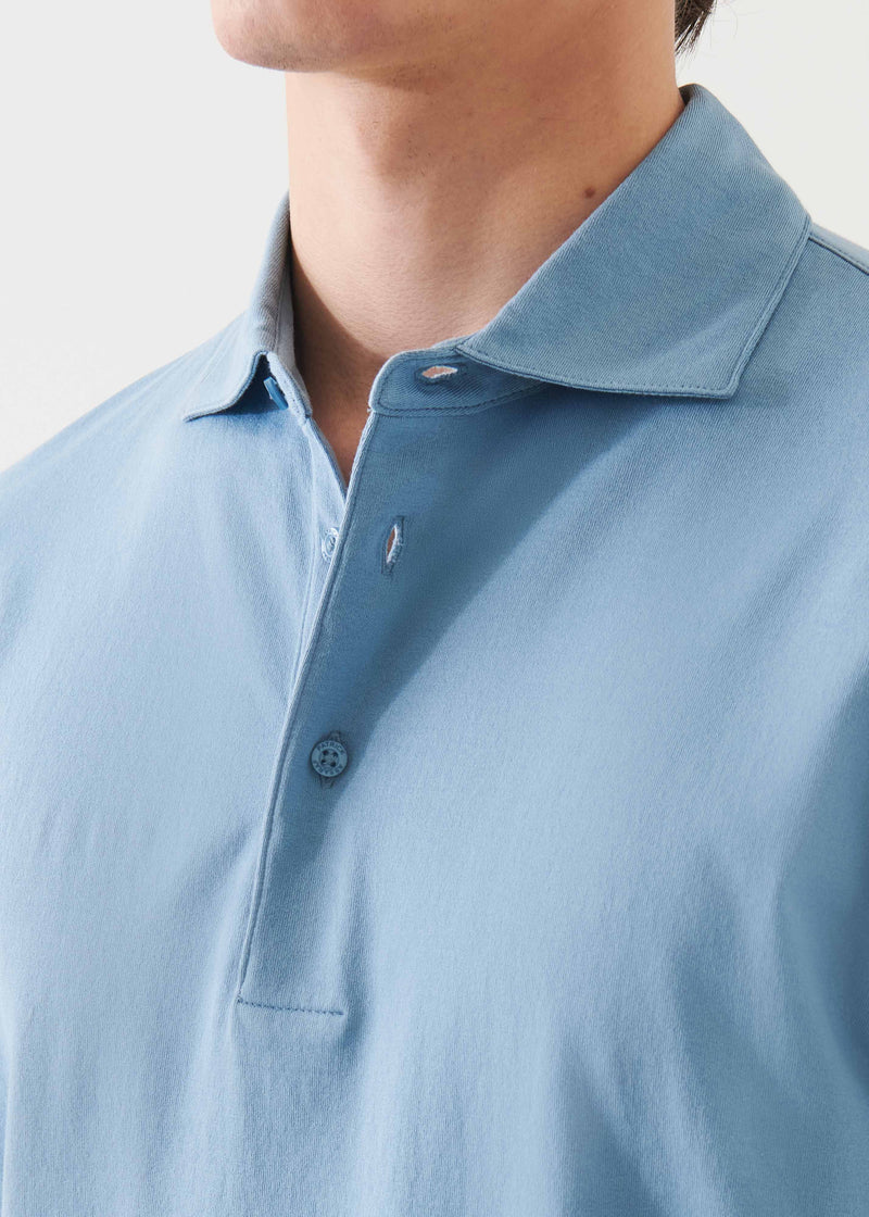 Mercerized Pima Cotton Button Polo