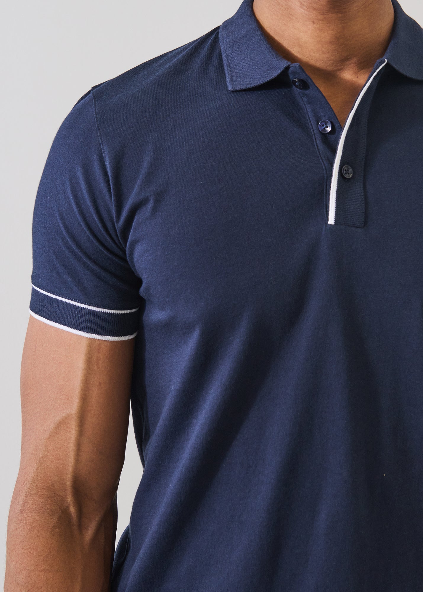 Organic Pima Cotton Tipped Polo - PATRICK ASSARAF