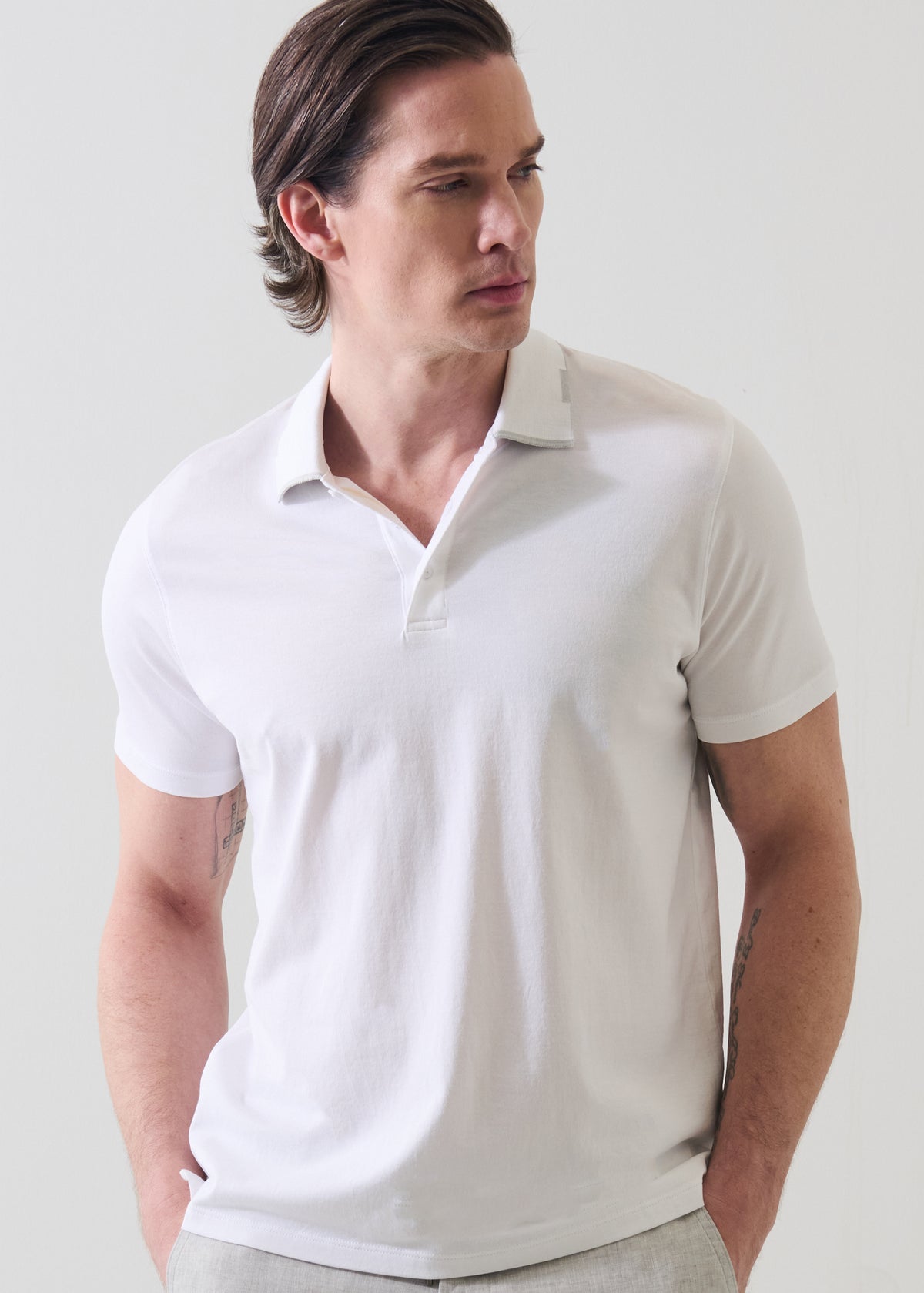 Organic Pima Cotton Tipped Polo - PATRICK ASSARAF