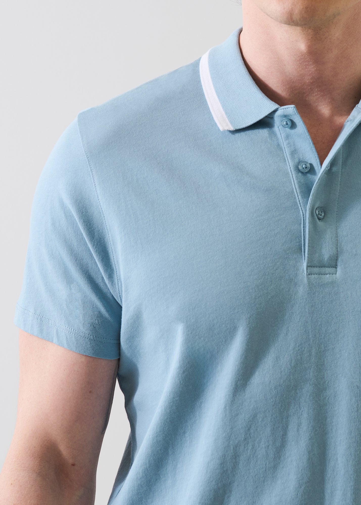 Organic Pima Cotton Tipped Polo - PATRICK ASSARAF