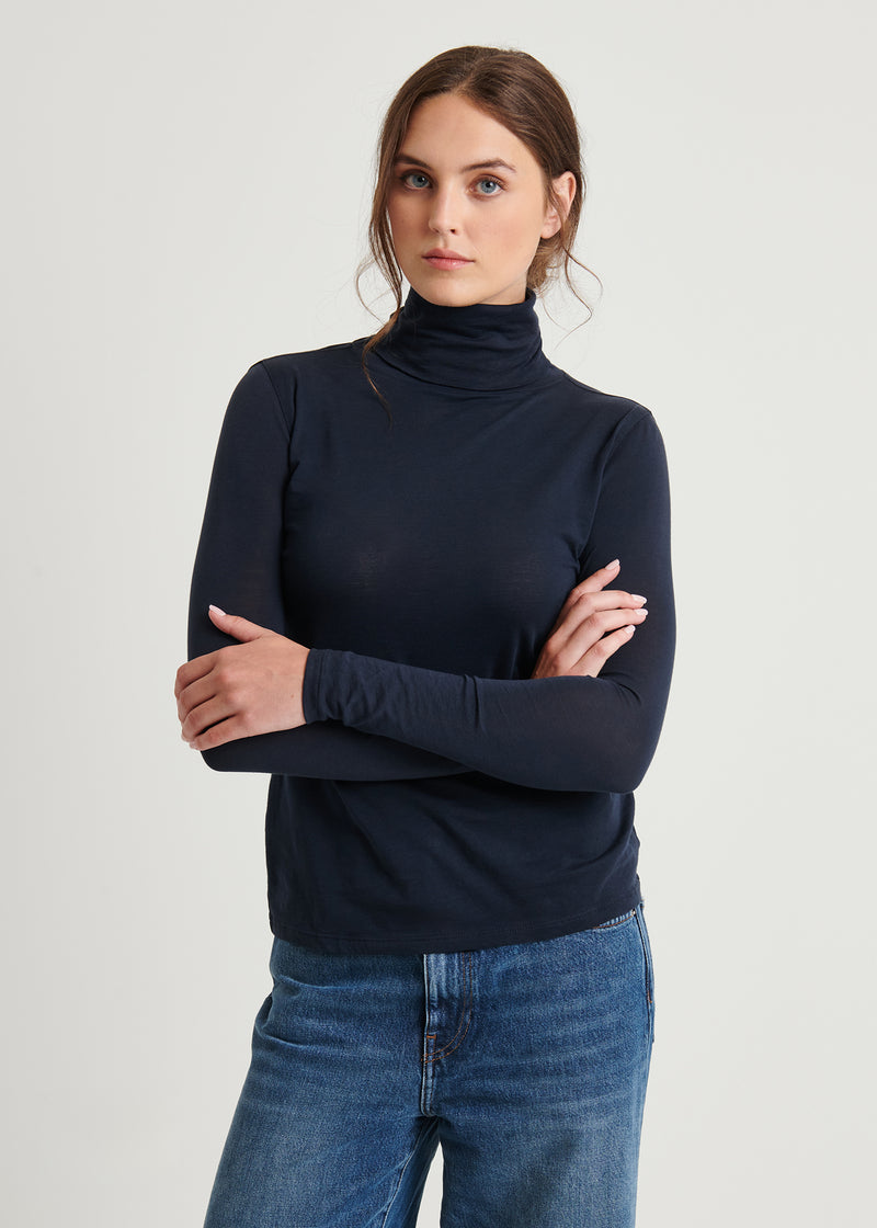 Lightweight Pima Cotton Turtleneck