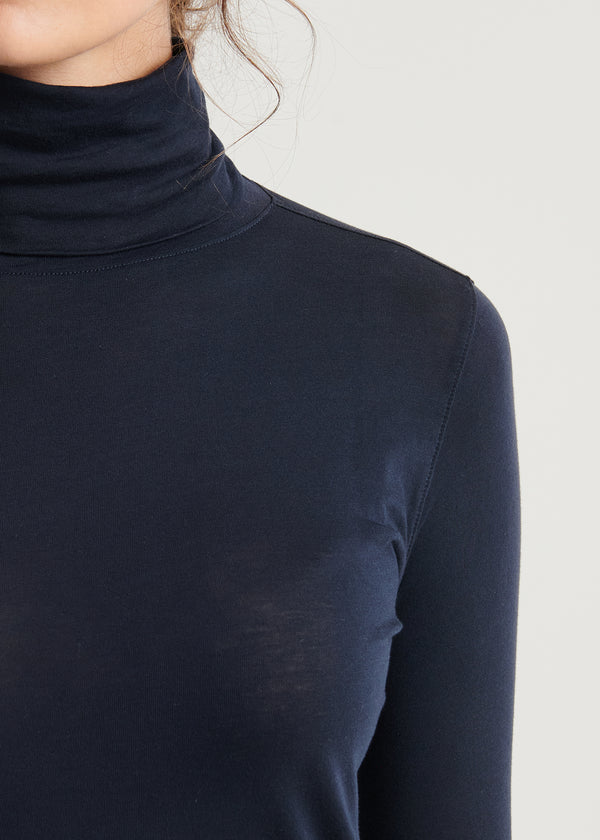 LIGHTWEIGHT PIMA COTTON TURTLENECK