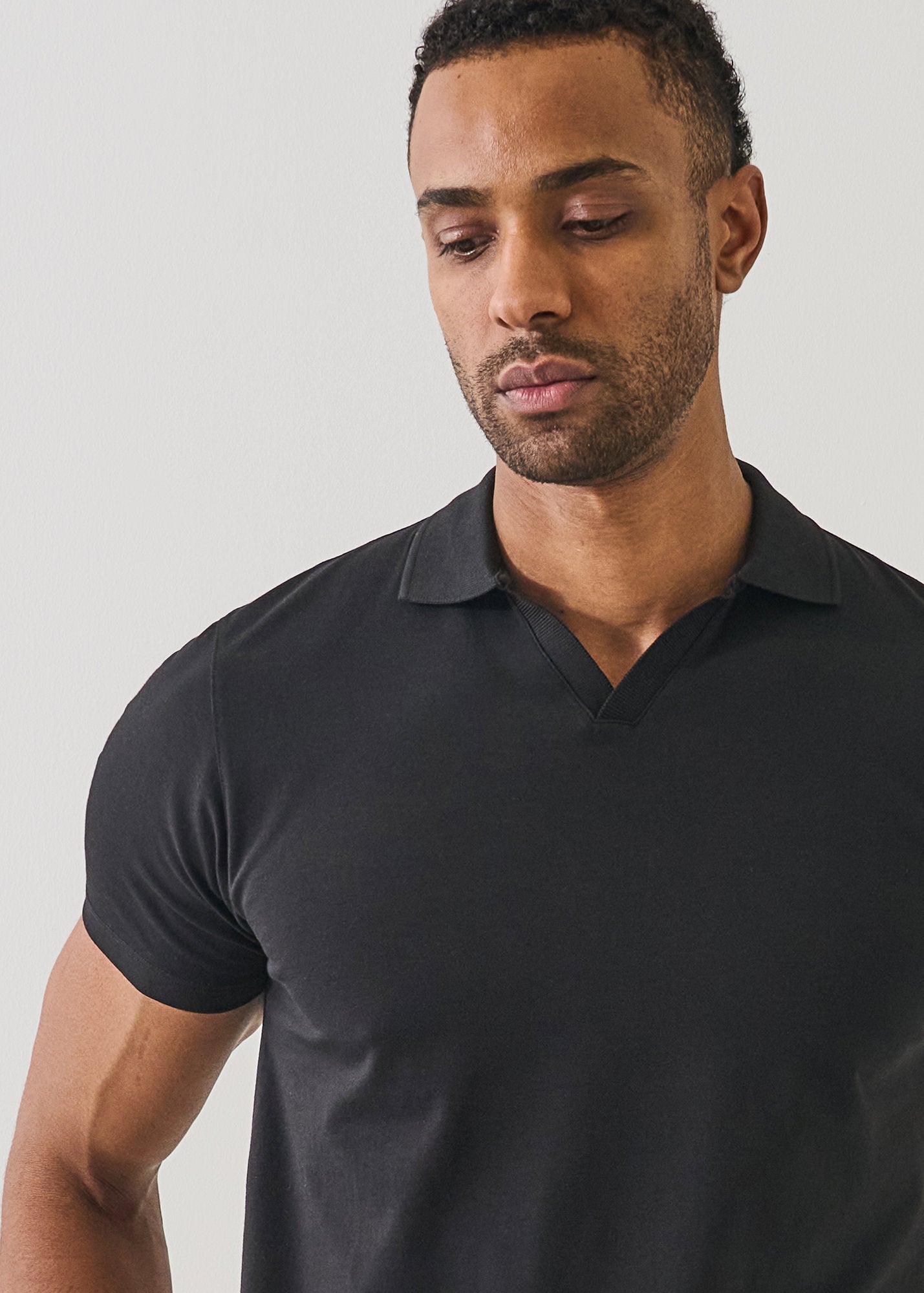 Pima Cotton Stretch Open Polo - PATRICK ASSARAF