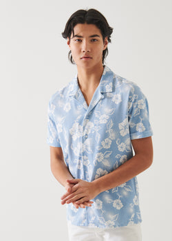 Pima Cotton Stretch Printed Camp Shirt