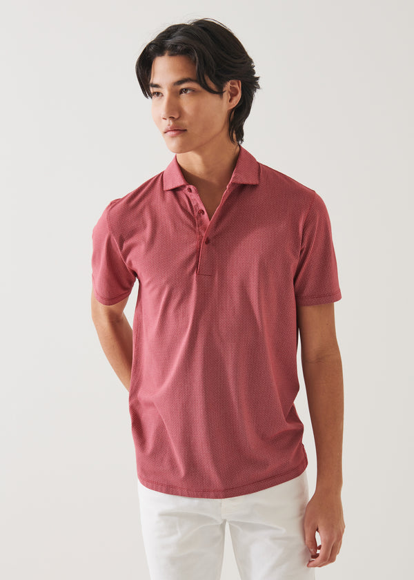 Pima Cotton Stretch Printed Polo