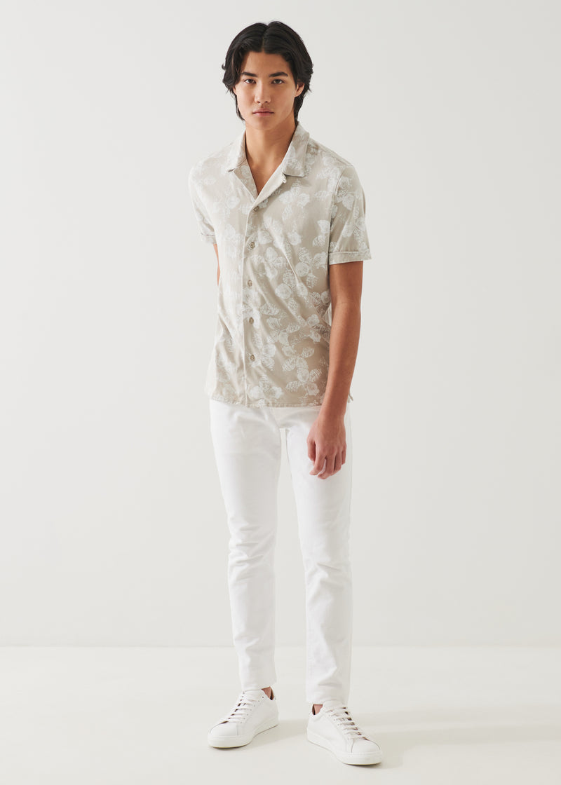 Pima Cotton Stretch Printed Camp Shirt