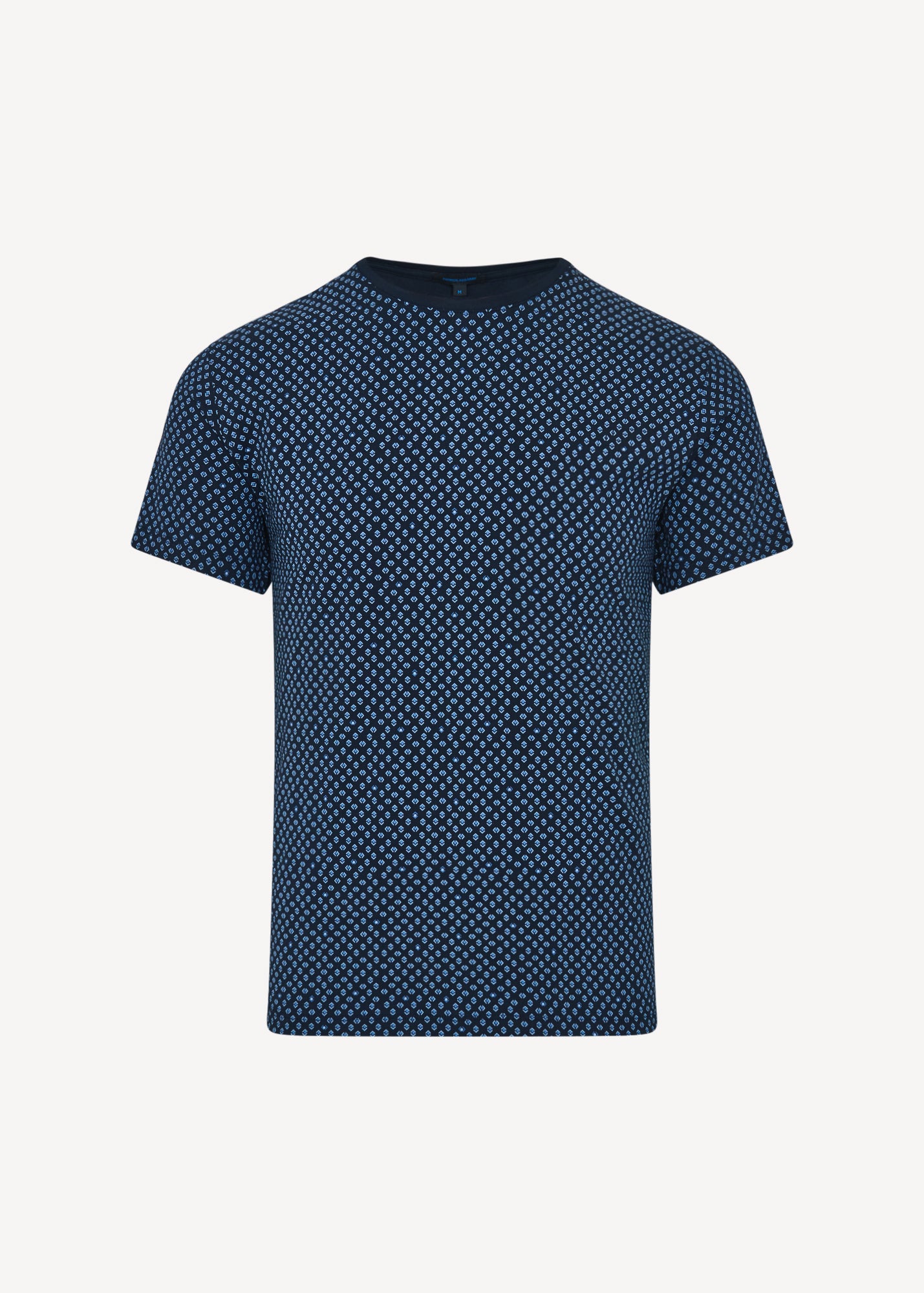Pima Cotton Stretch Micro Medallion Print Crewneck - PATRICK ASSARAF