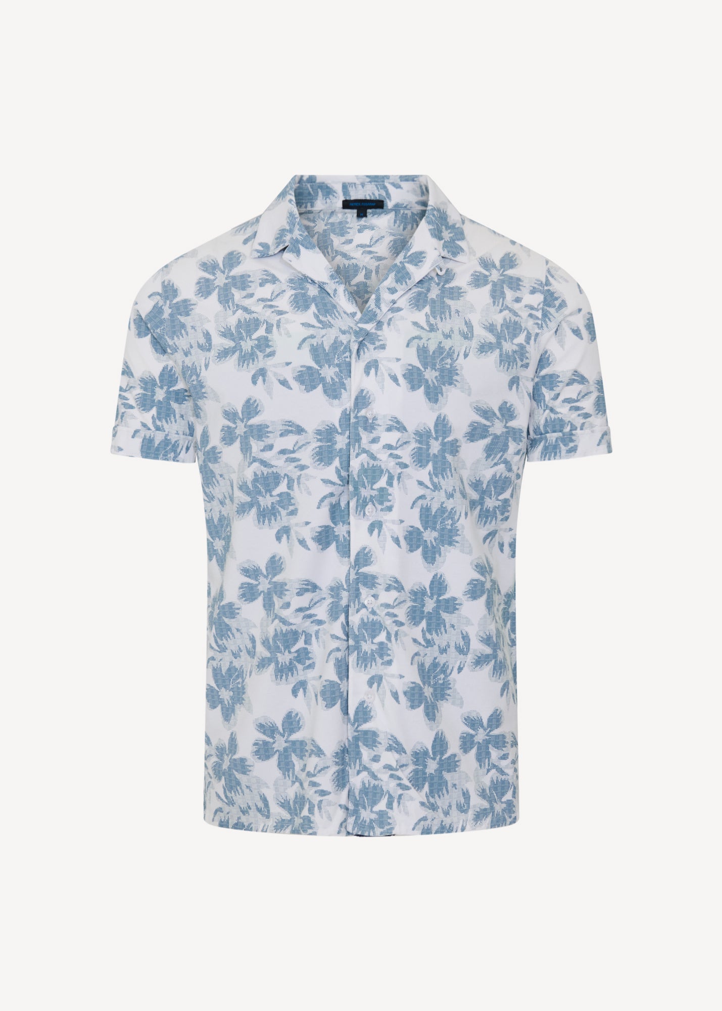 Pima Cotton Stretch Tropical Print Camp Collar Shirt - PATRICK ASSARAF