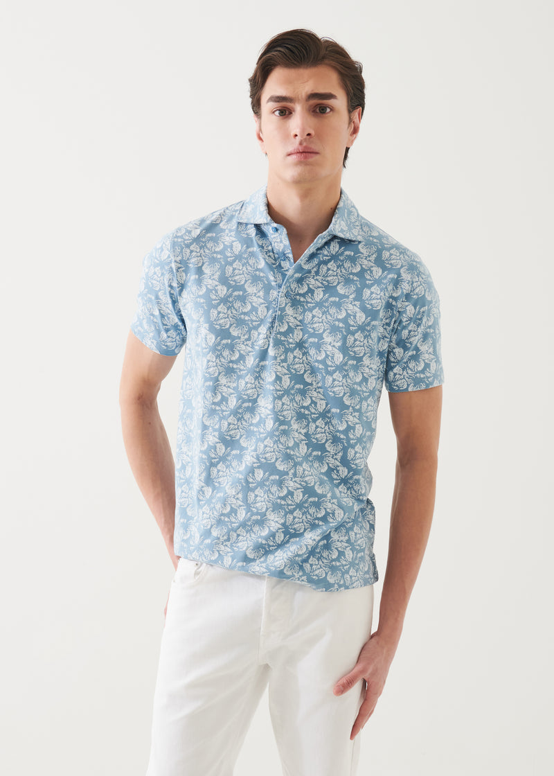 Pima Cotton Stretch Printed Polo