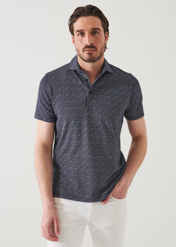 PIMA COTTON STRETCH PRINTED POLO