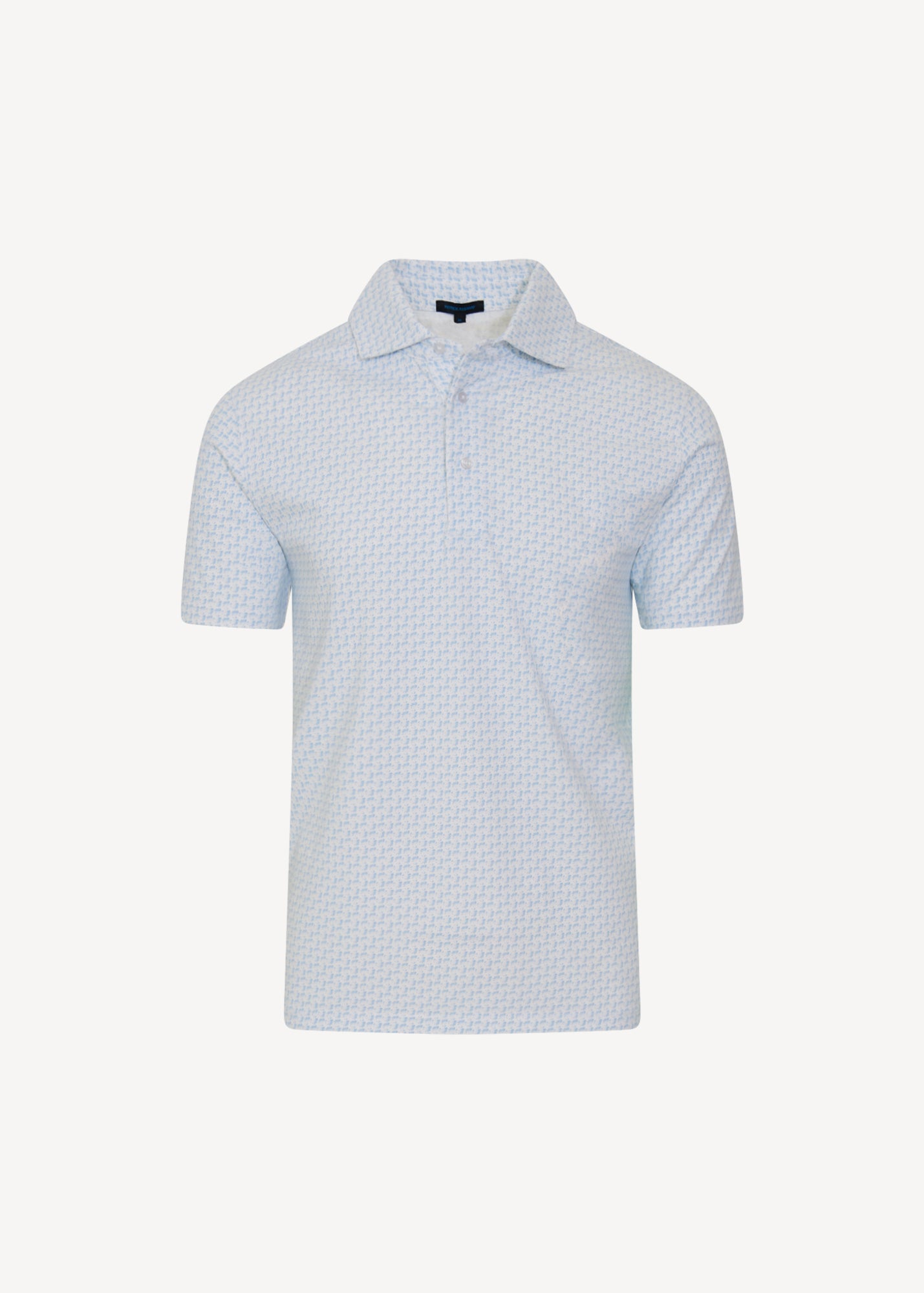 Pima Cotton Stretch Mini Floral Print Polo - PATRICK ASSARAF