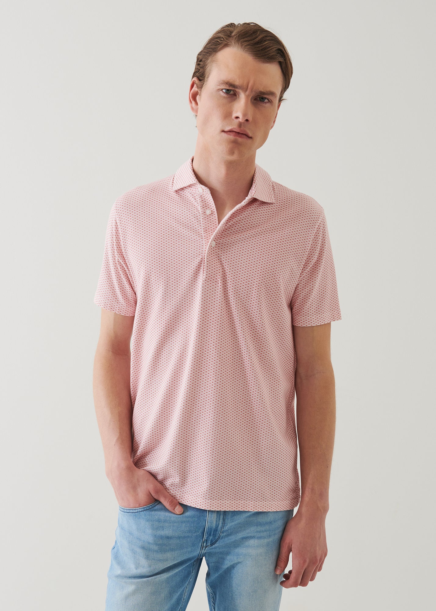 Pima Cotton Stretch Printed Polo