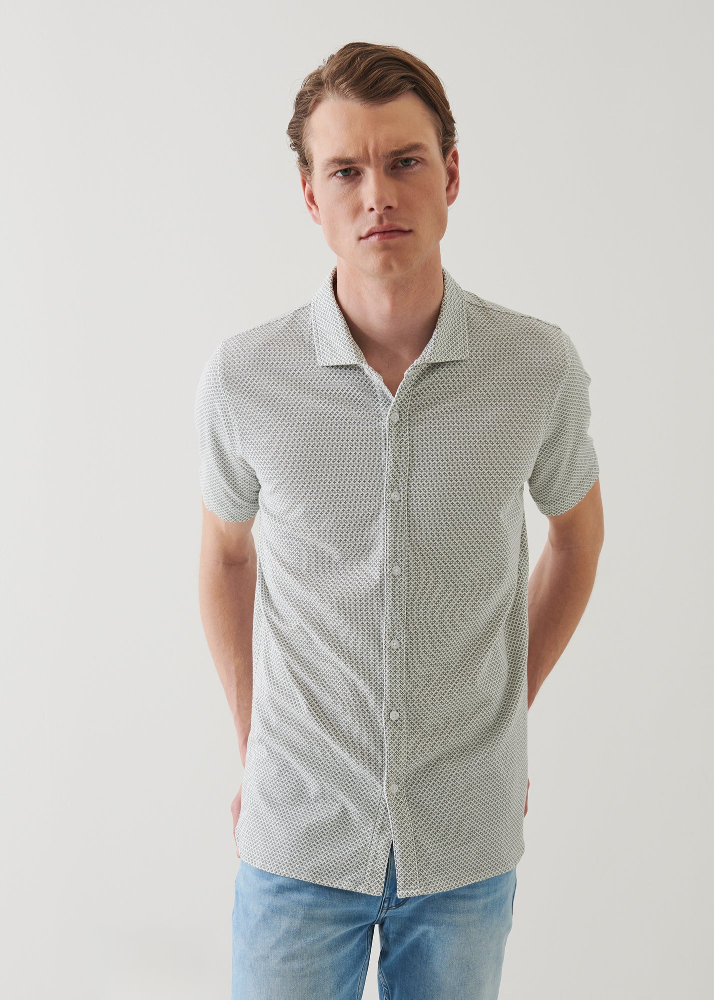 Pima Cotton Stretch Printed Shirt