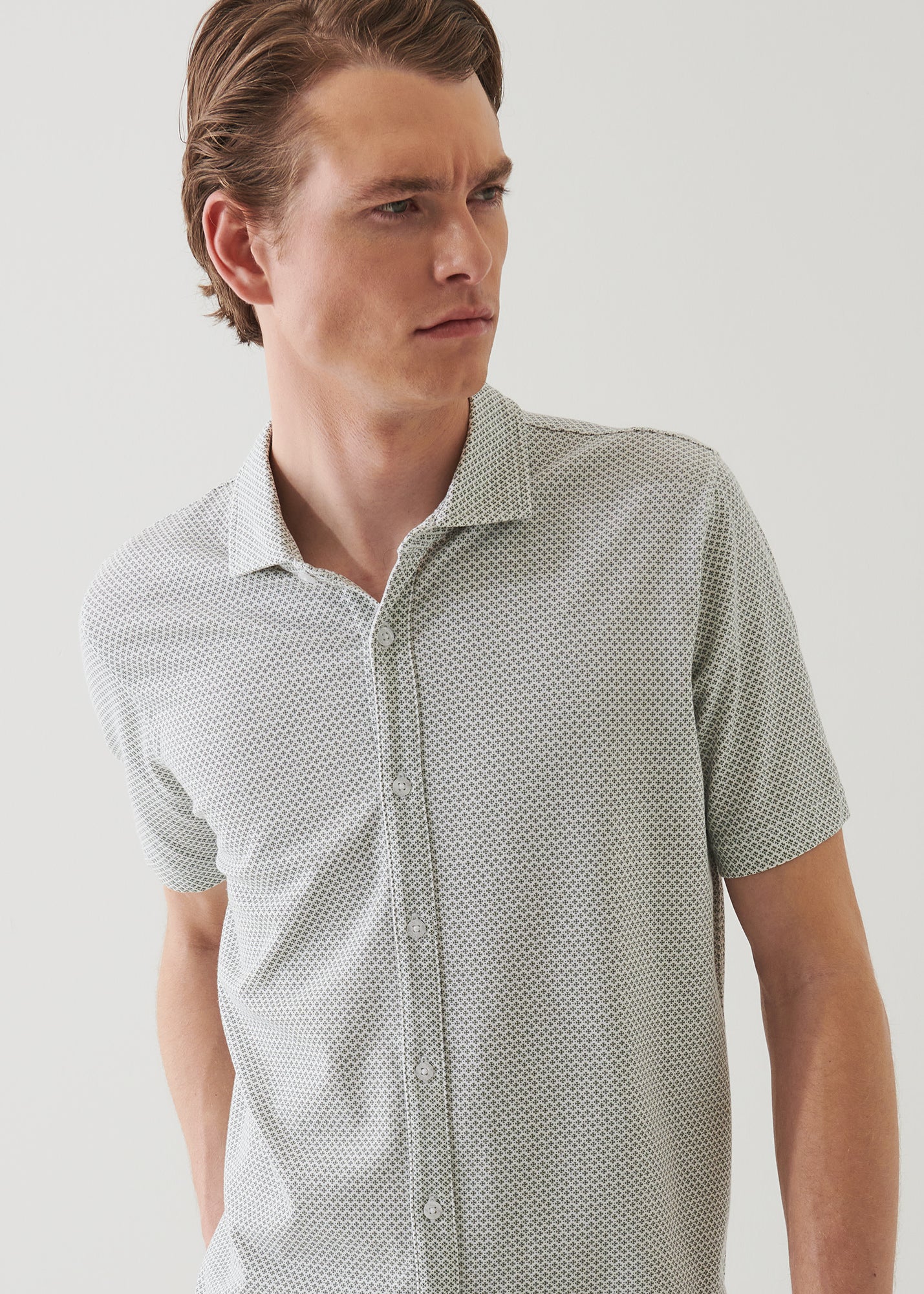 Pima Cotton Stretch Printed Shirt