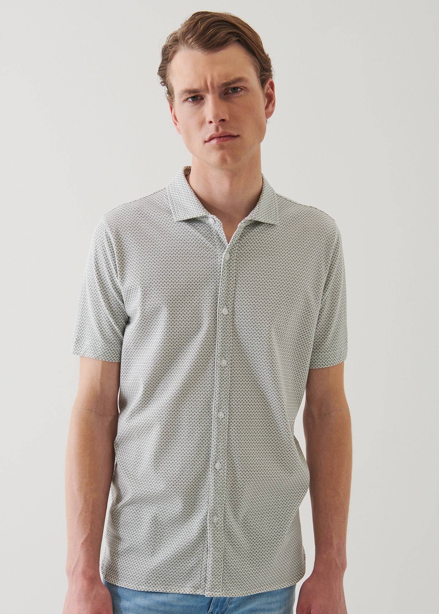 Pima Cotton Stretch Printed Shirt