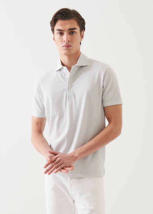 Pima Cotton Stretch Printed Polo