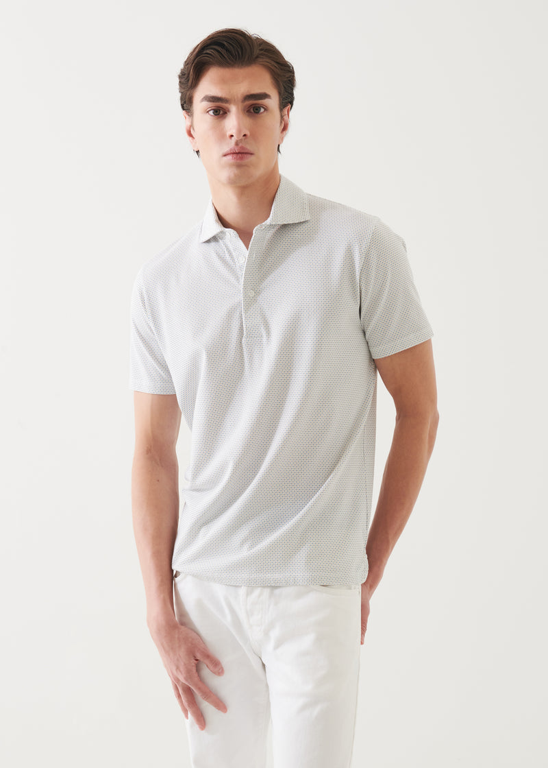 Pima Cotton Stretch Printed Polo