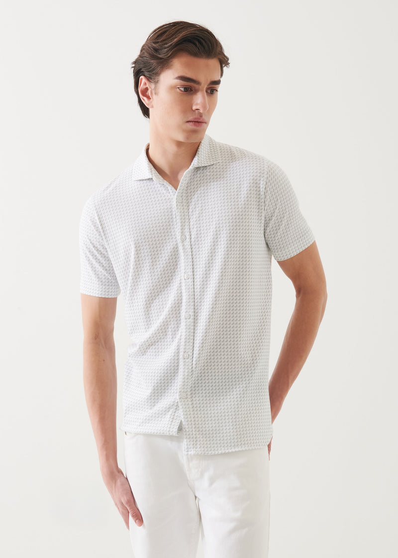 Pima Cotton Stretch Printed Shirt