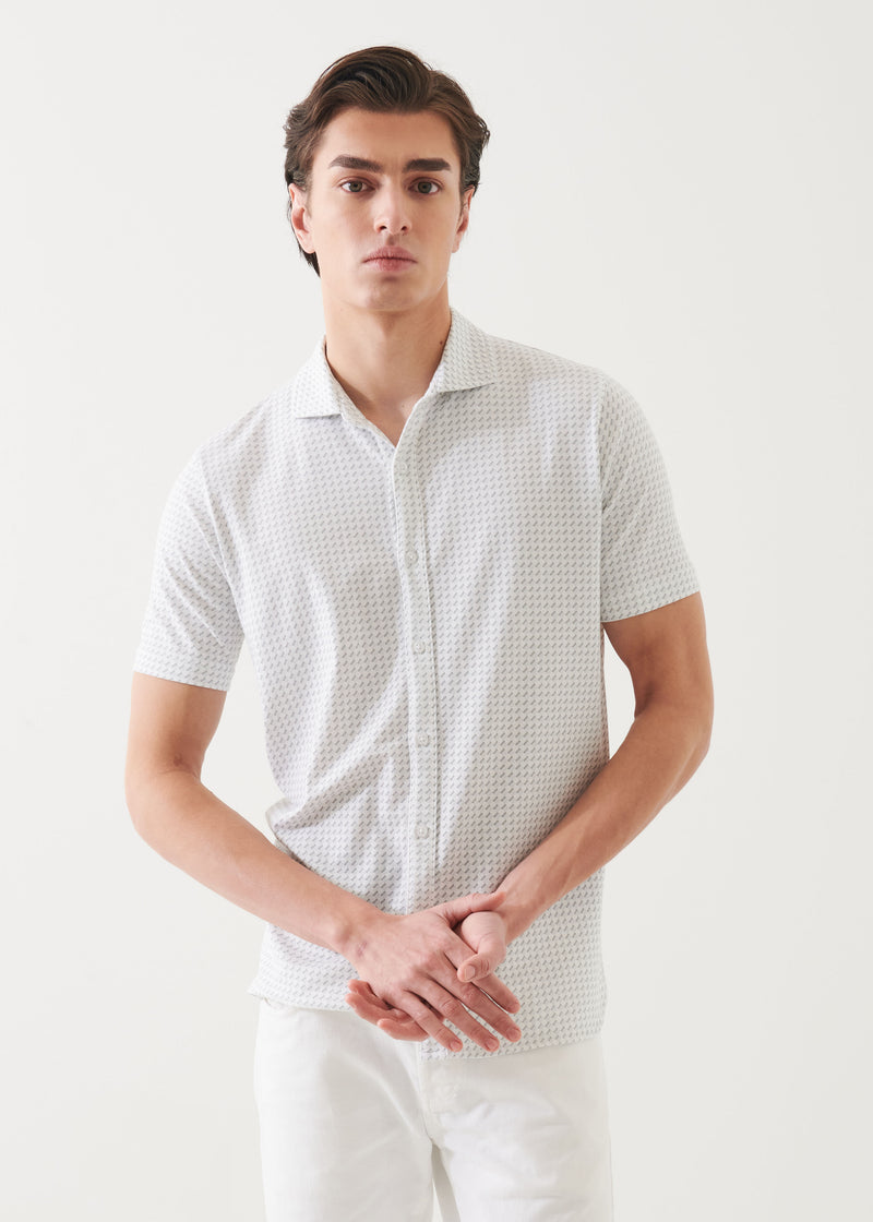 Pima Cotton Stretch Printed Shirt