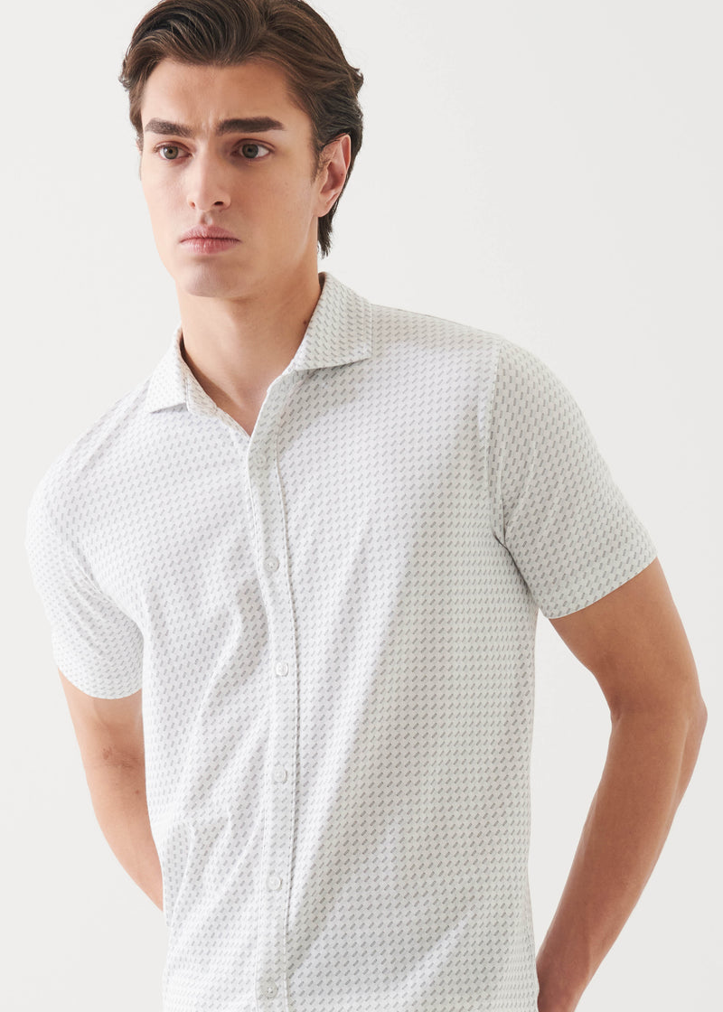 Pima Cotton Stretch Printed Shirt